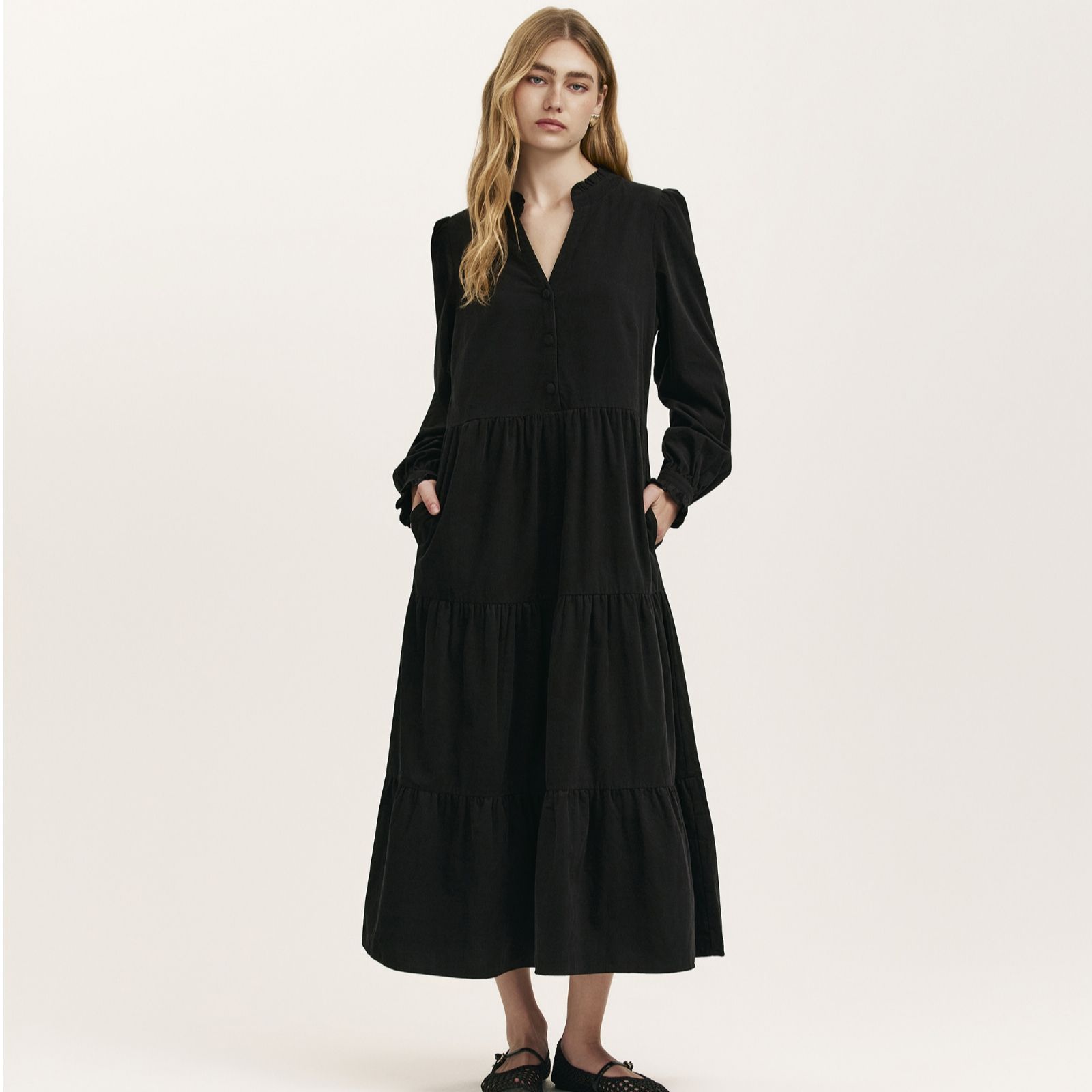 Finery London Gianna Corduroy Midi Dress