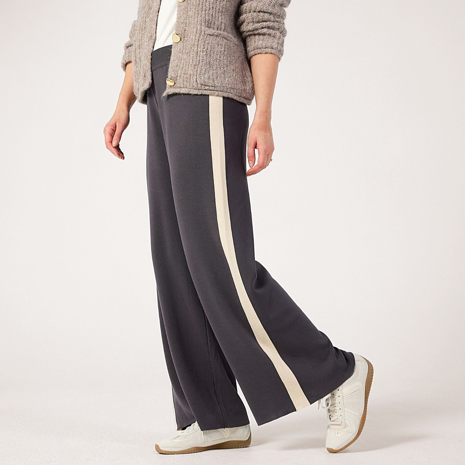 Izabel London Striped Edge Trouser
