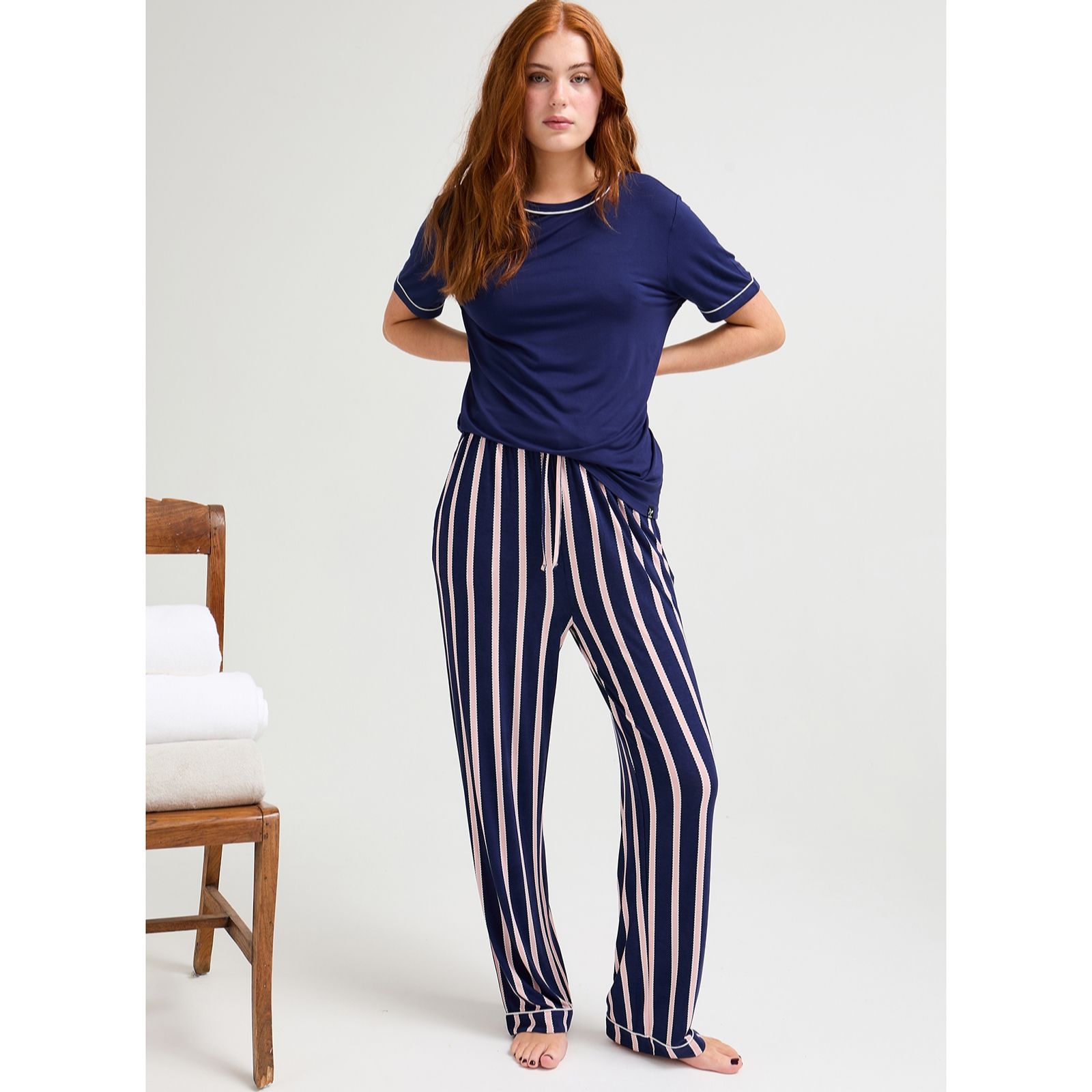 Pretty You Bamboo Striped Pyjama Set