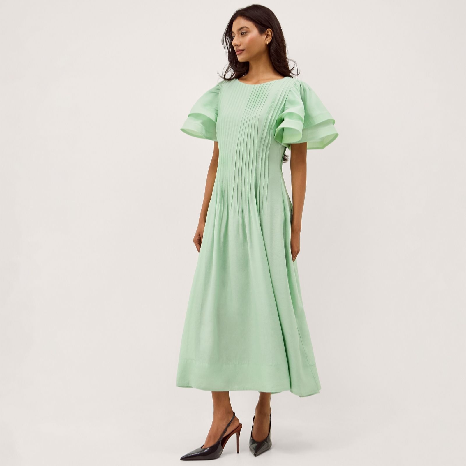 Monsoon Pelia Pleated Dress