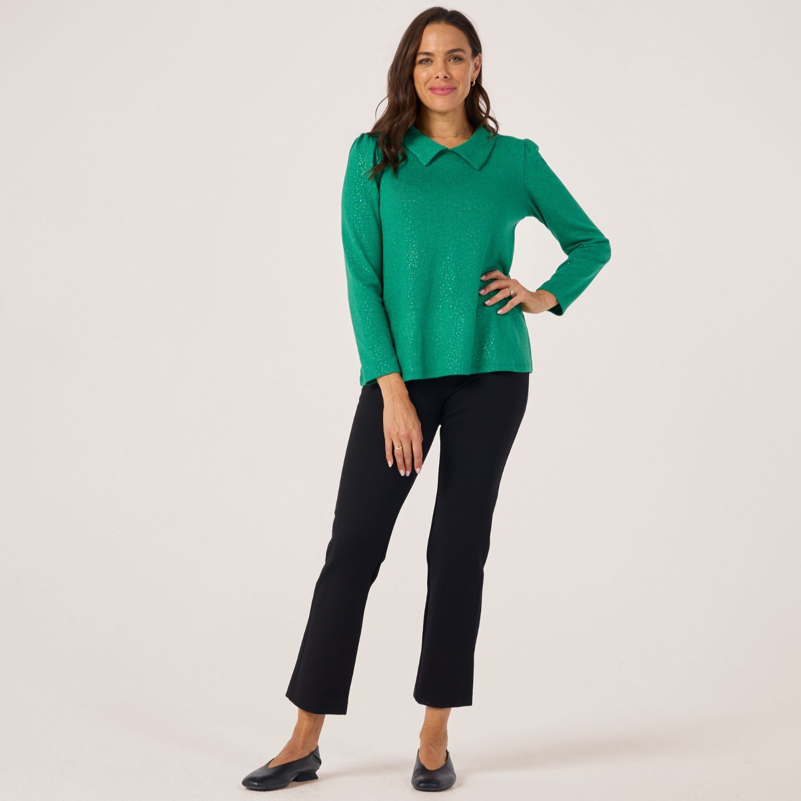 Kim & Co Strech Ponte Jersey Nina Narrow Leg Standard Trousers With Belt Loops