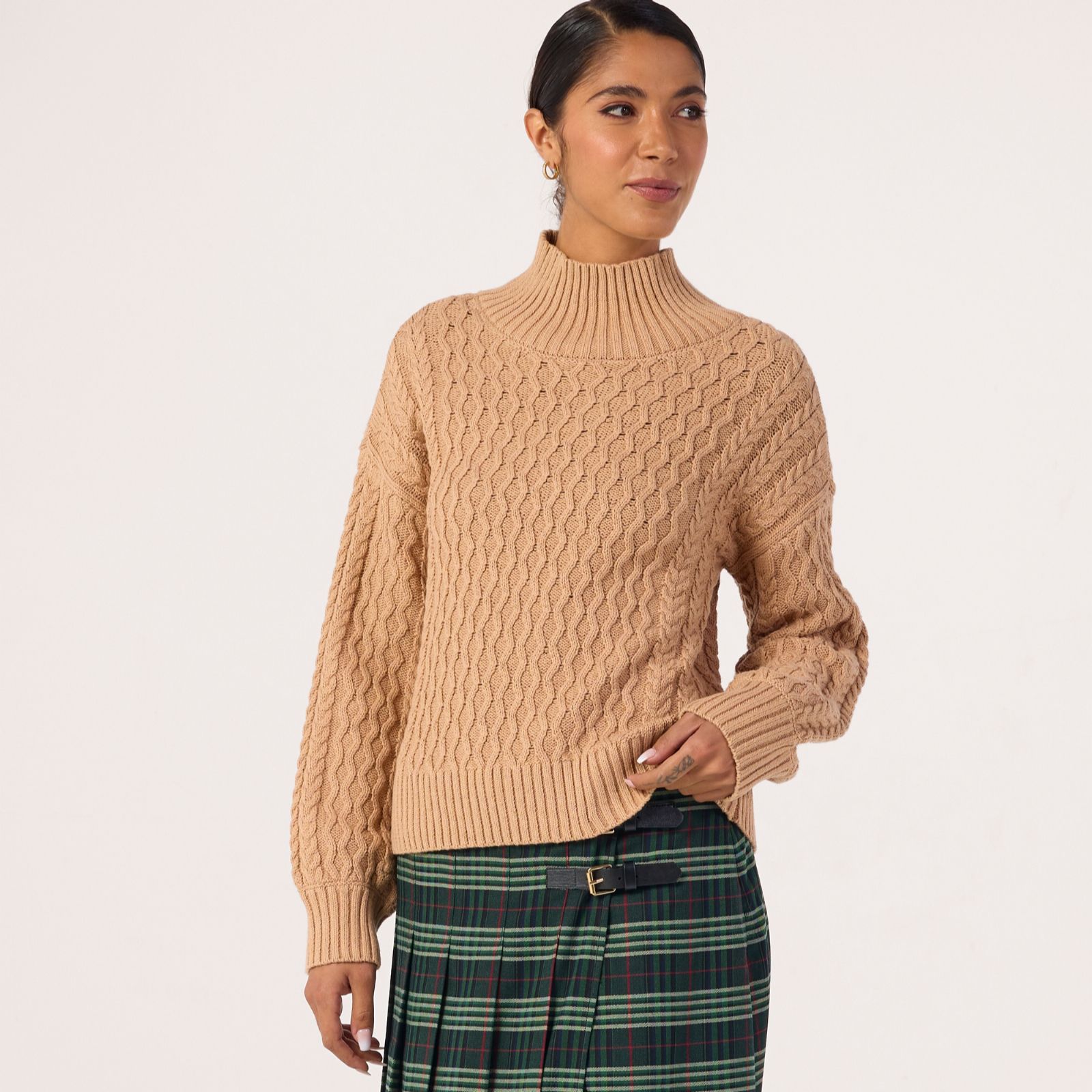 Ben de Lisi Cable Funnel Neck Jumper
