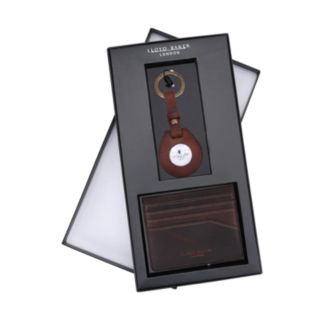 Lloyd Baker Men's Leather Card Holder & Airtag Keyring Set