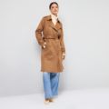 ELLE Get The Look Suedette Trench Coat
