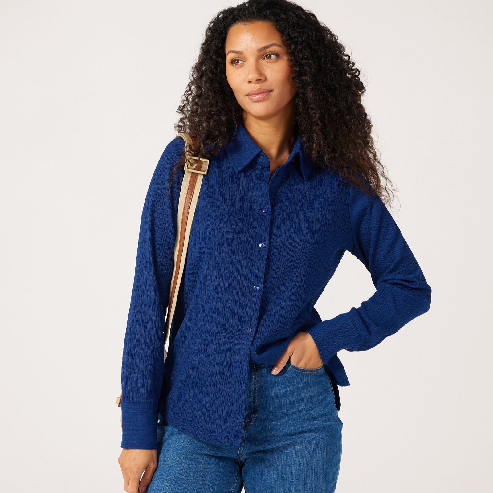 Ruth Langsford Crinkle Textured Jersey Shirt