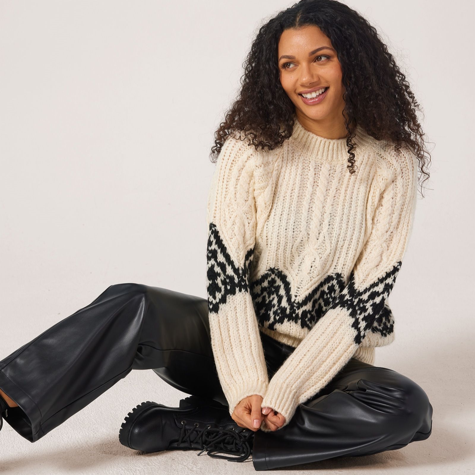 JDY Naomi Raglan Cable Knitted Jumper