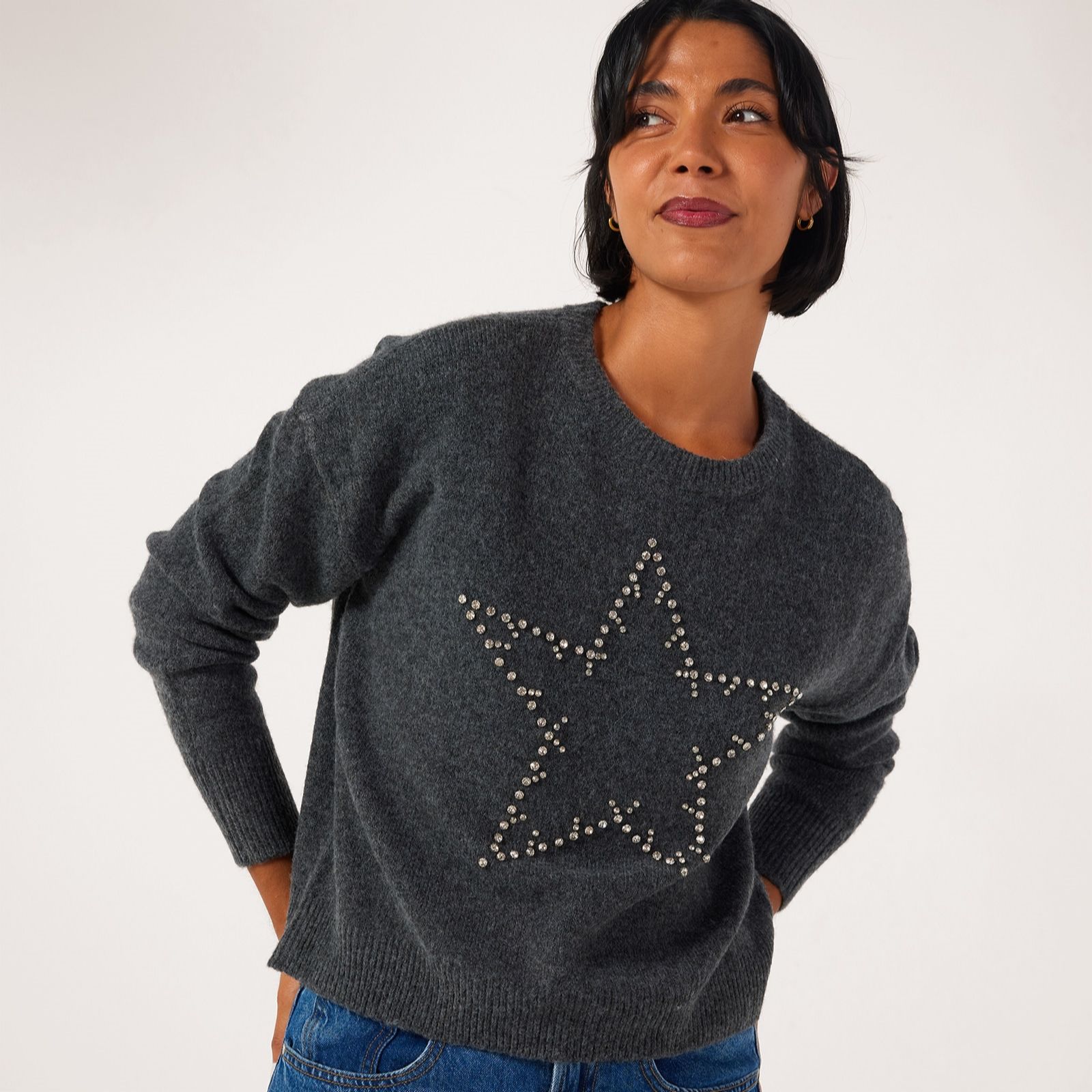 Only Renata Sparkle Star Knitted Jumper
