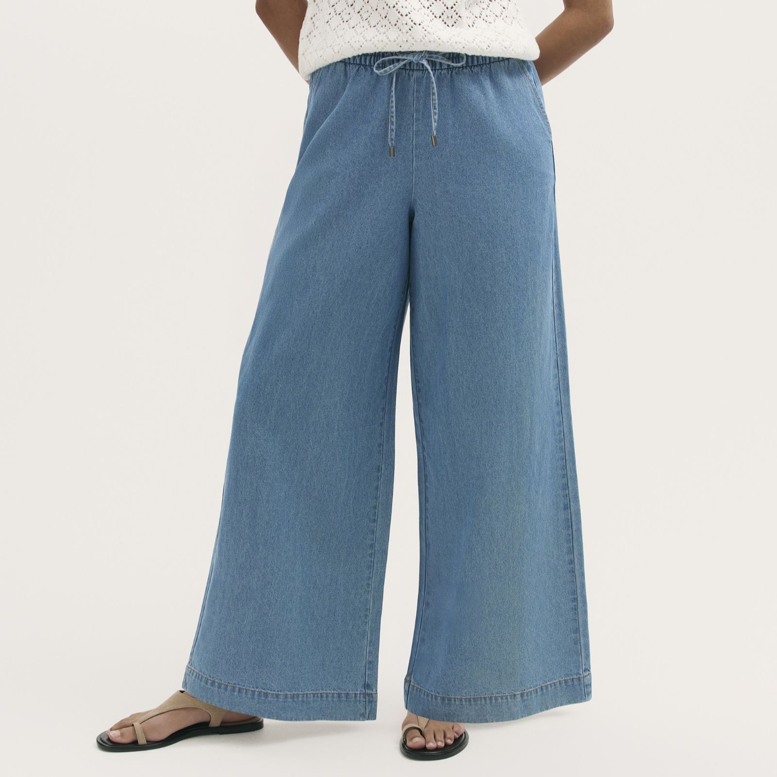 Finery London 100% Cotton Denim Trouser with Stretch Waist Standard