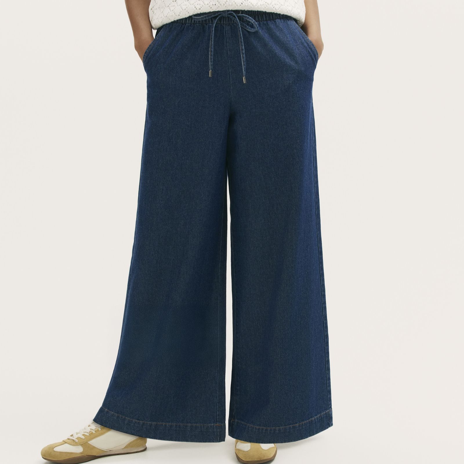 Finery London 100% Cotton Denim Trouser with Stretch Waist Standard