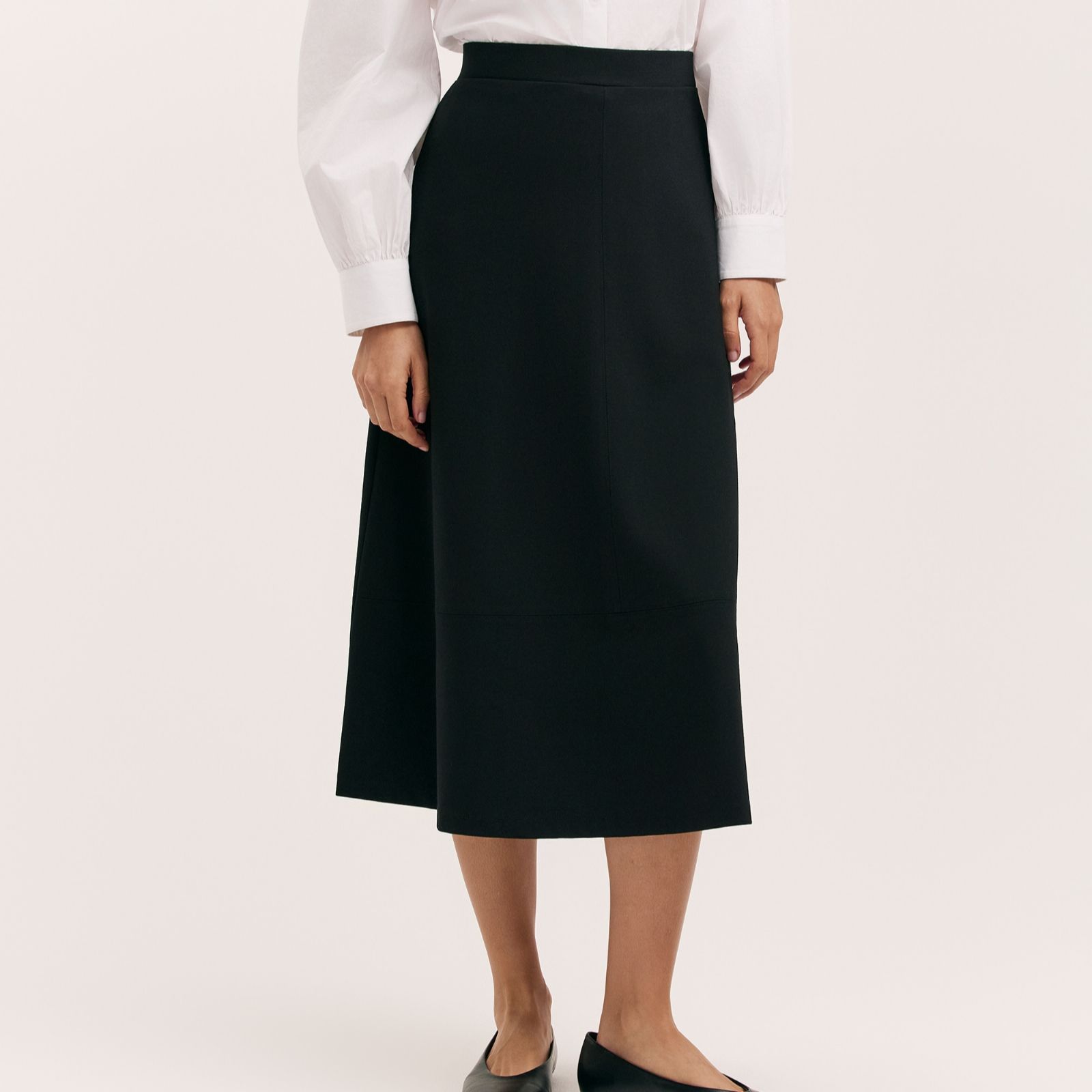 Finery London Mikia Ponte Panel Skirt with Stretch Waist