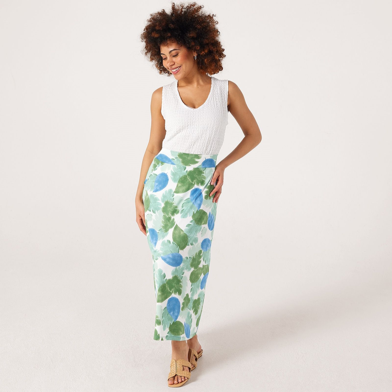 Kim & Co Brazil Jersey Maxi Skirt with Pockets