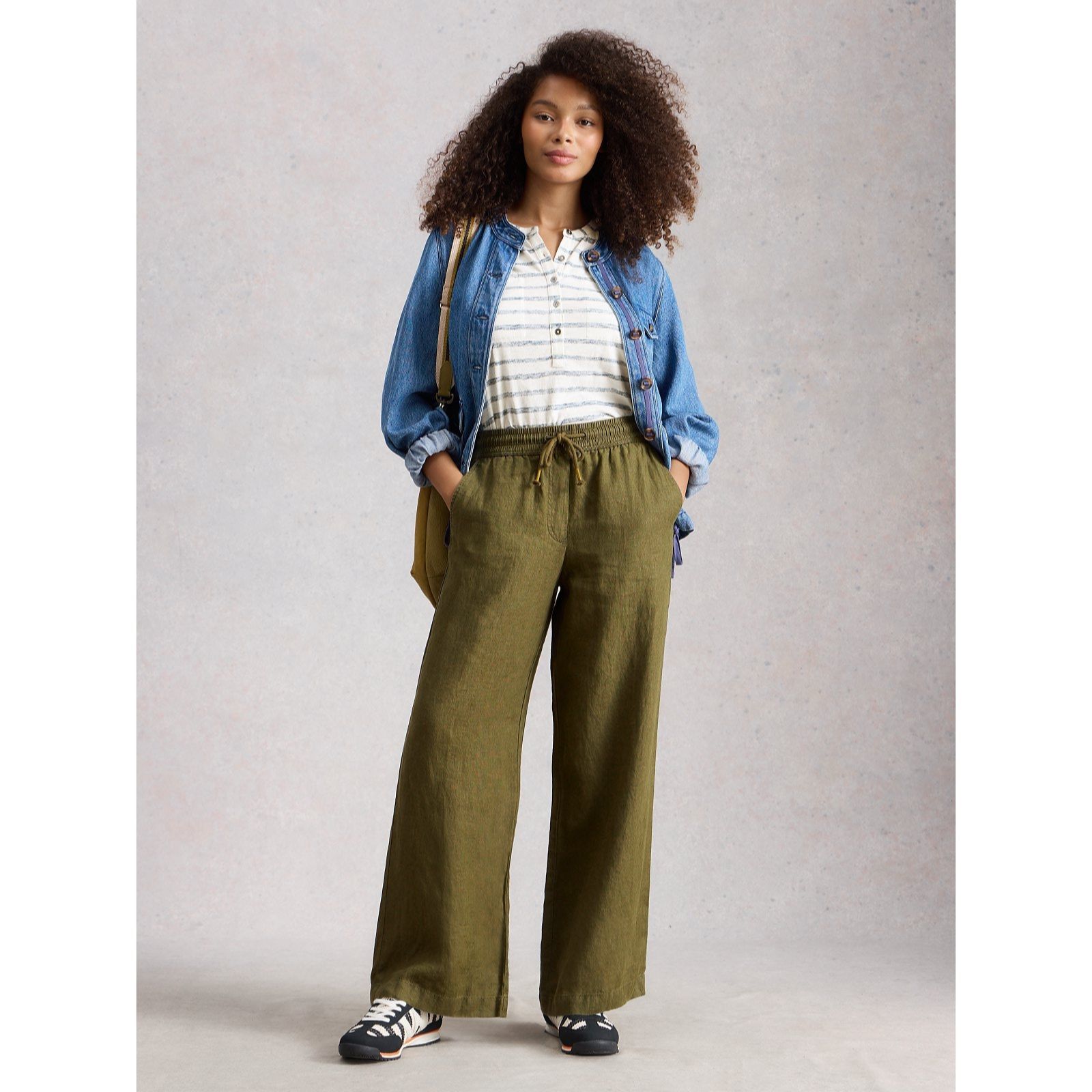 White Stuff Ally Linen Wide Leg Trouser