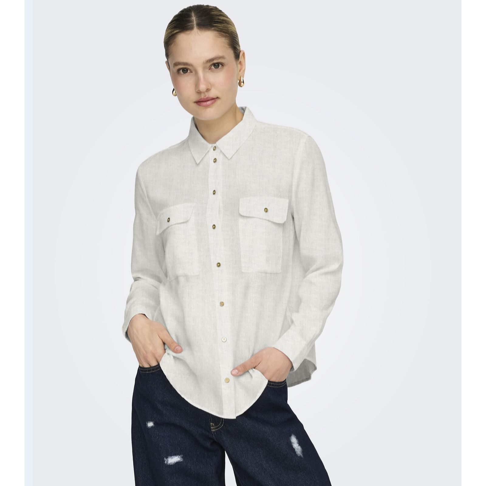 Only Wendy Rolled Sleeve Shirt