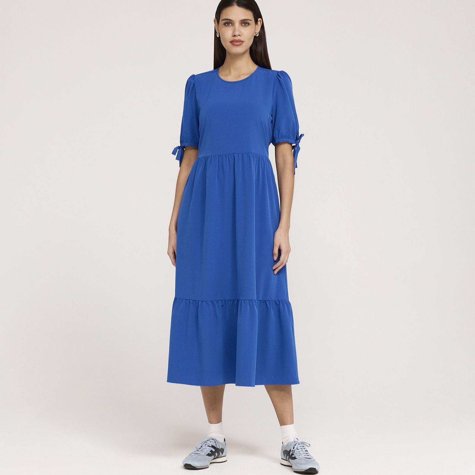 Finery London Jessa Crepe Tie Sleeve Midi Dress Standard