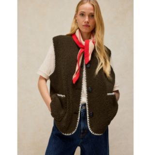White Stuff Borg Stitch Detail Gilet