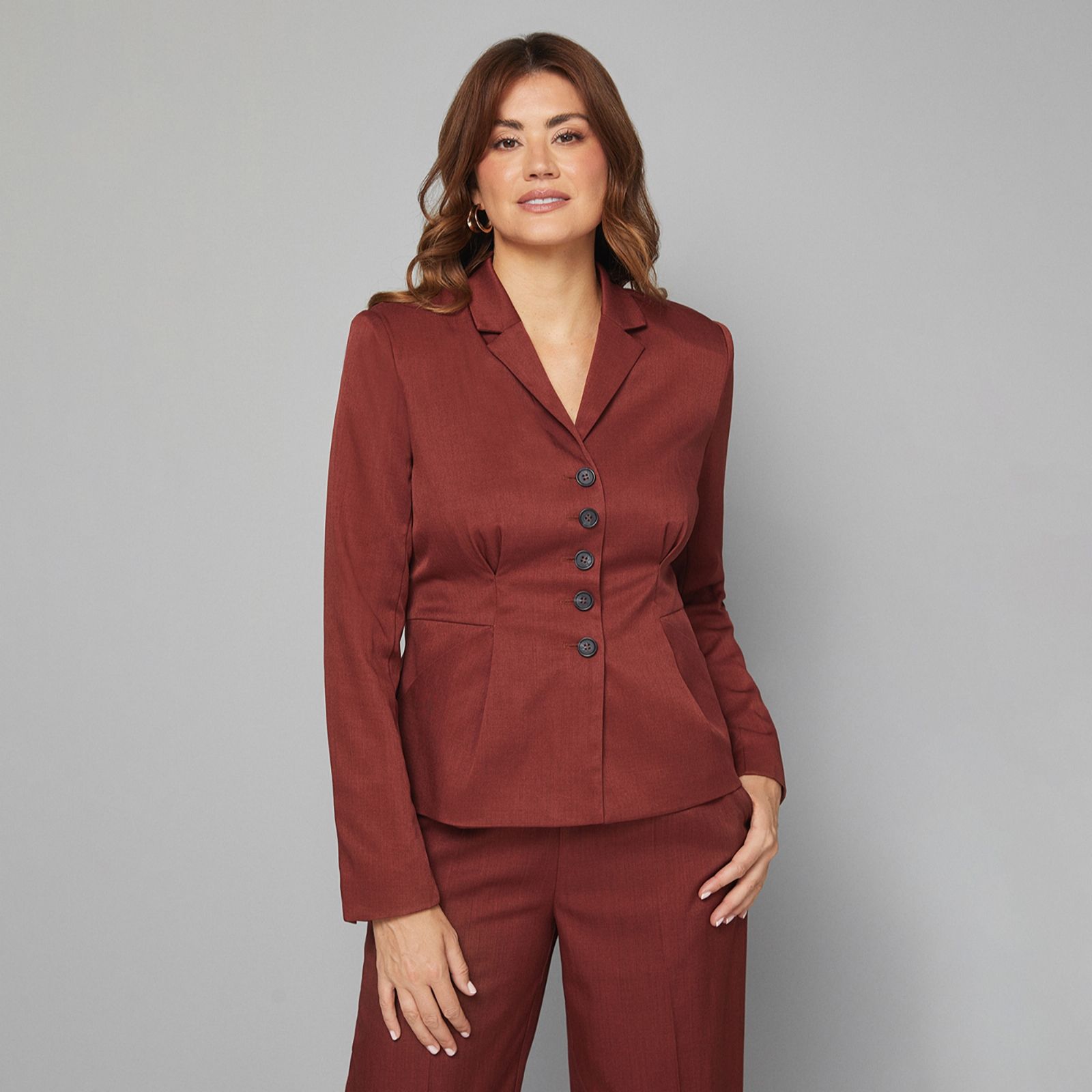 Wallis Pleat Front Waist Binding Blazer