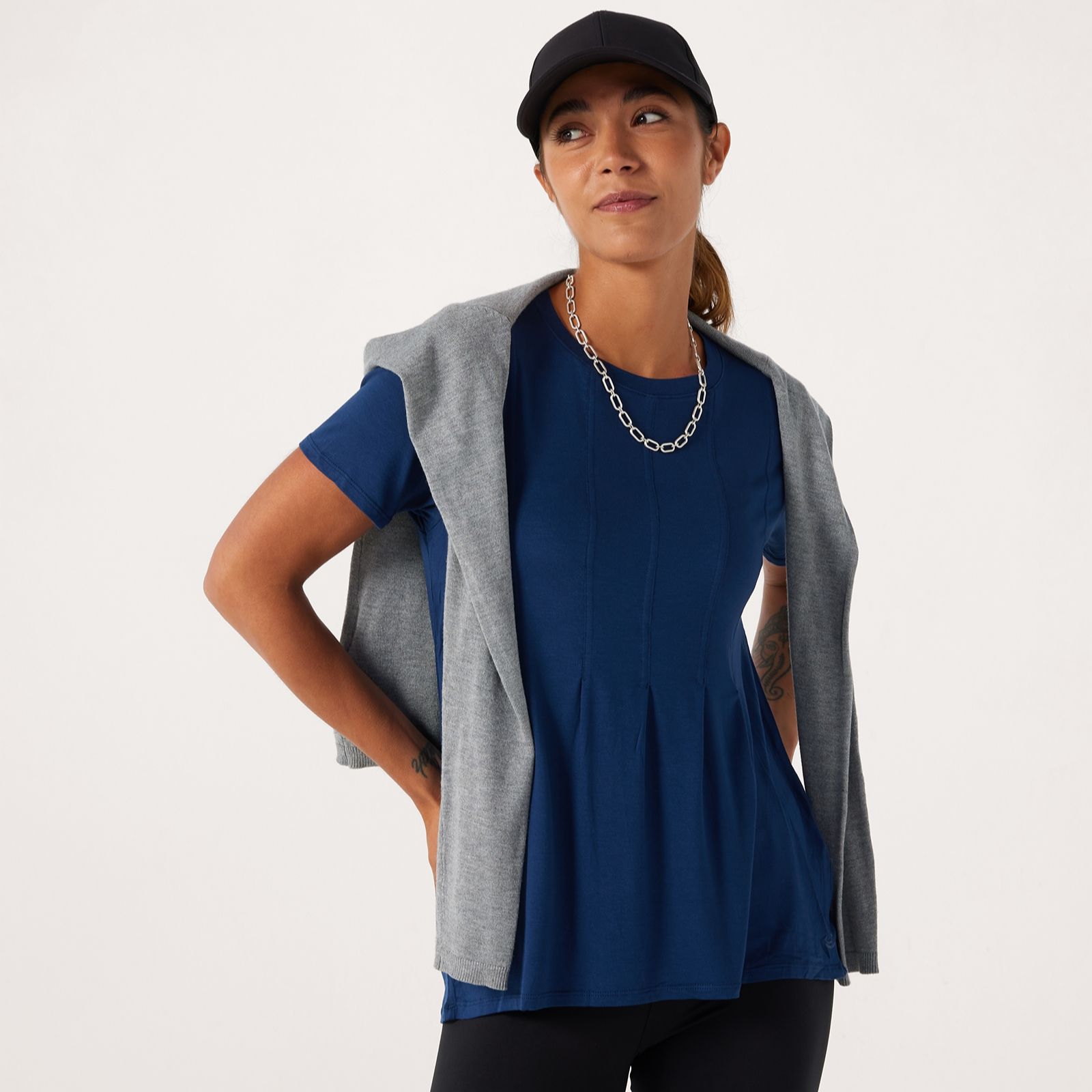 Cuddl Dudds Soft Stretch Peplum Tee