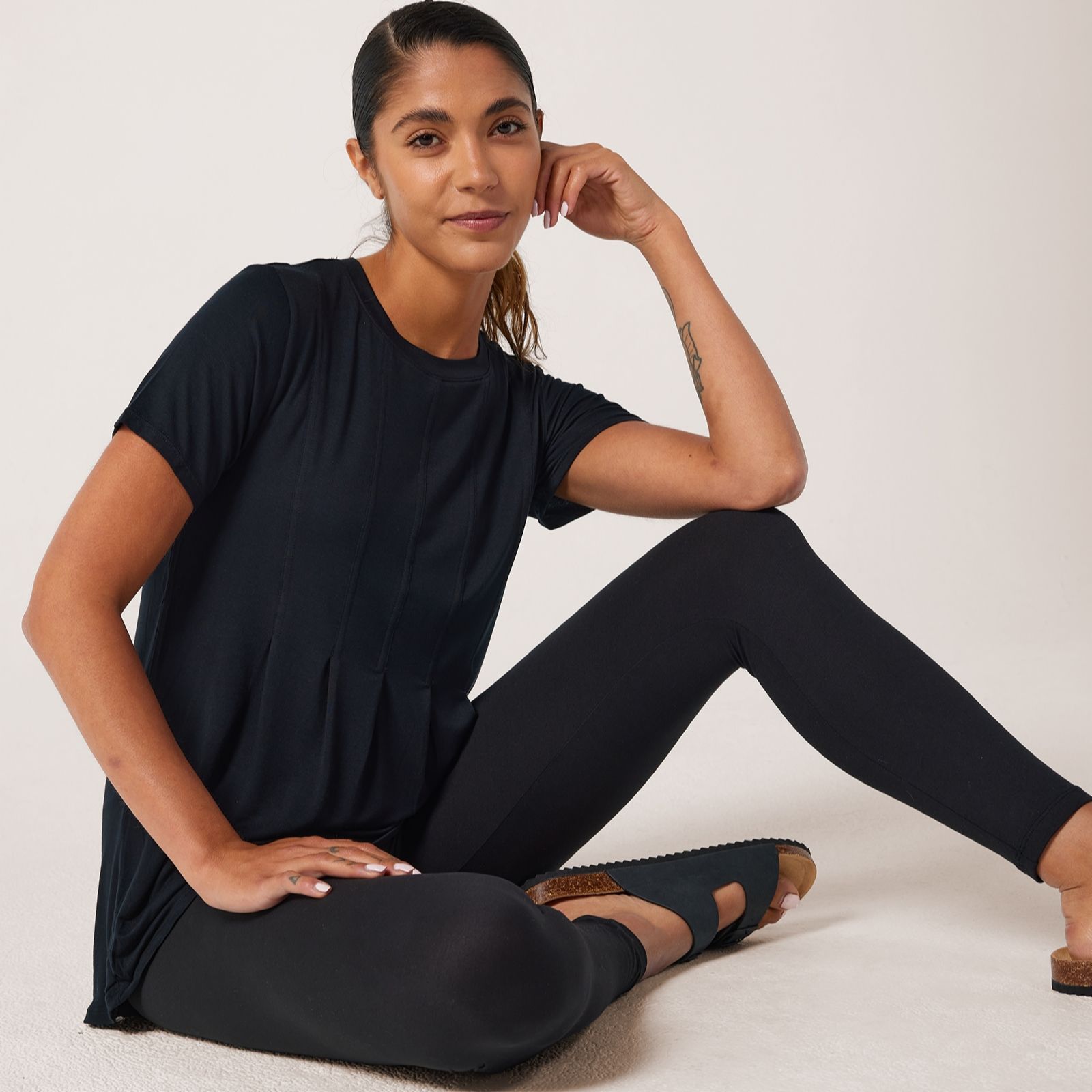 Cuddl Dudds Soft Stretch Peplum Tee