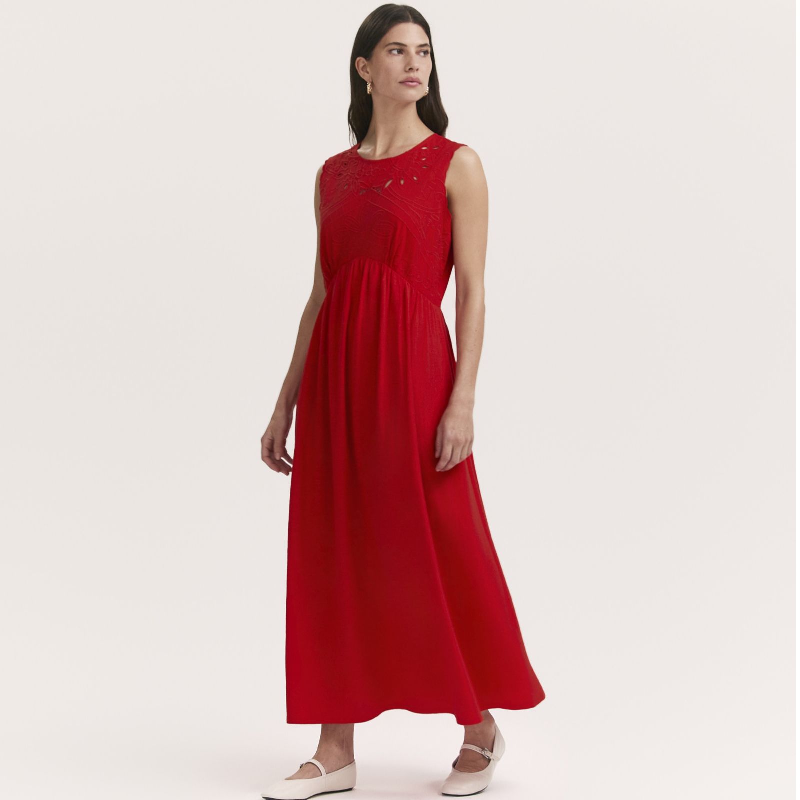 Finery London Liberte Cambric Cotton Dress