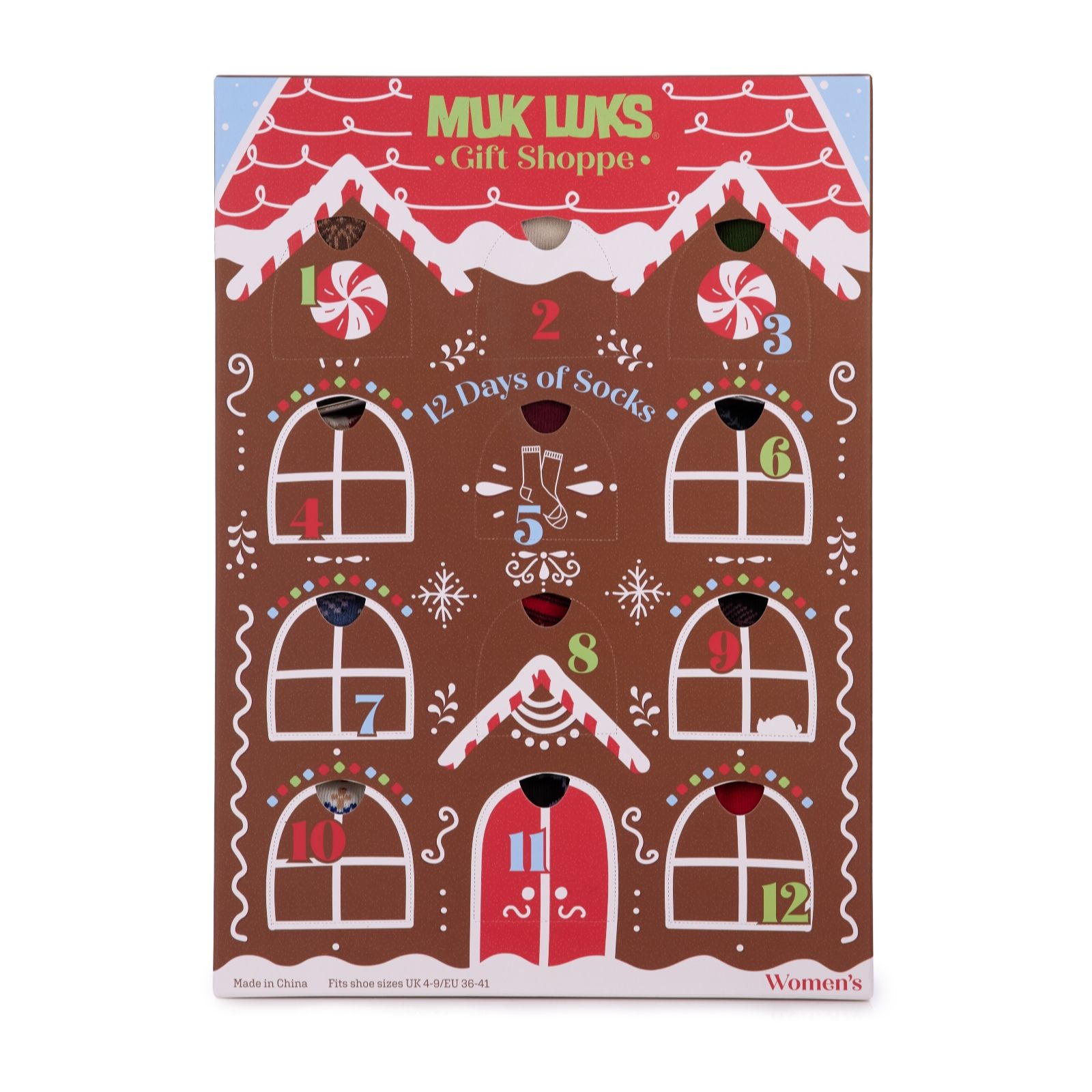 Muk Luks Women's 12 Days of Christmas Socks