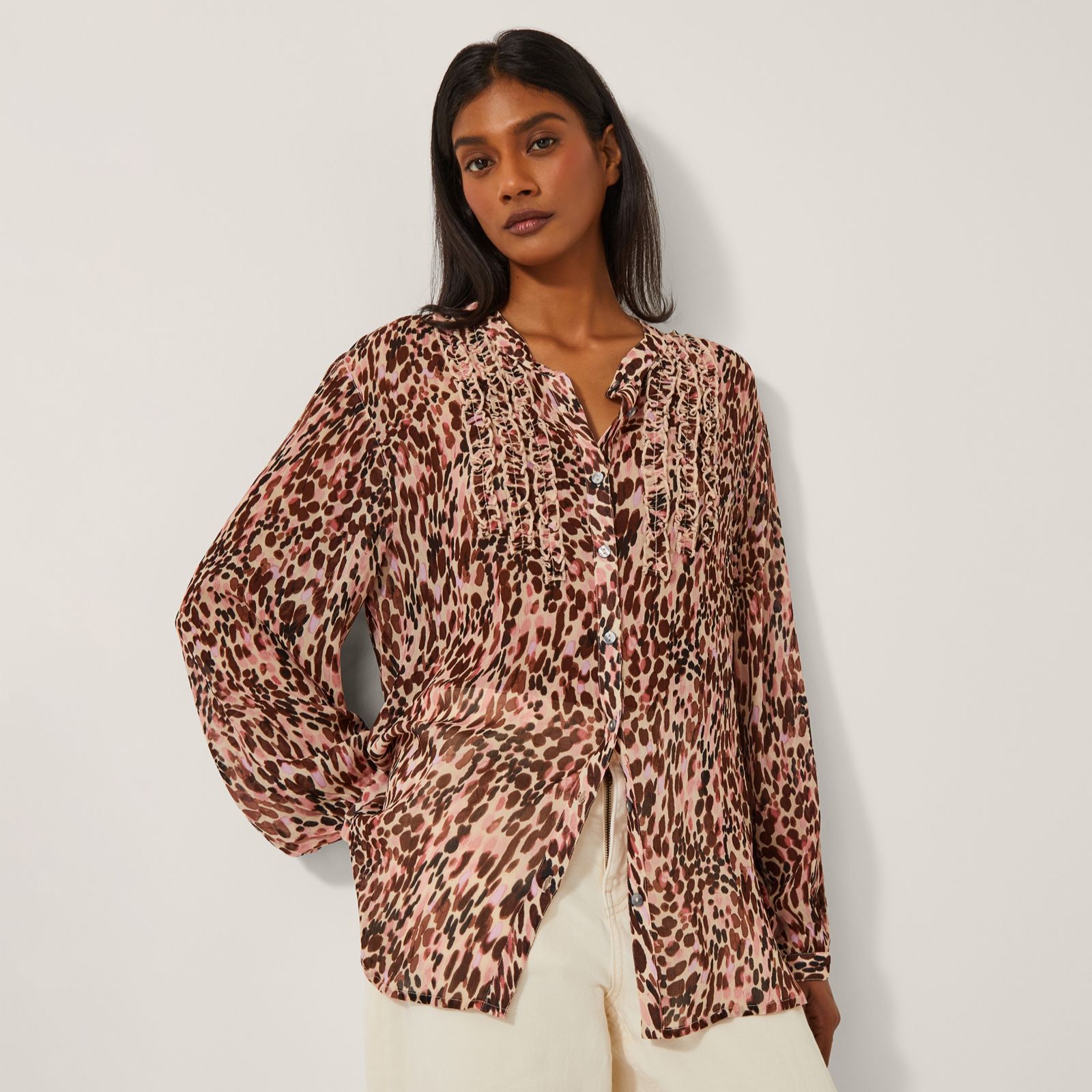 Monsoon Sisi Animal Print Blouse
