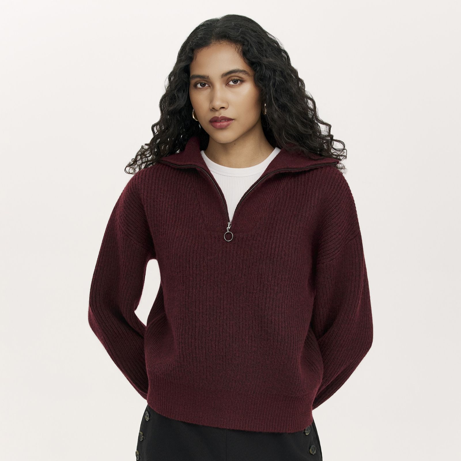 Finery London Maddy Knitted Zip-Up Jumper