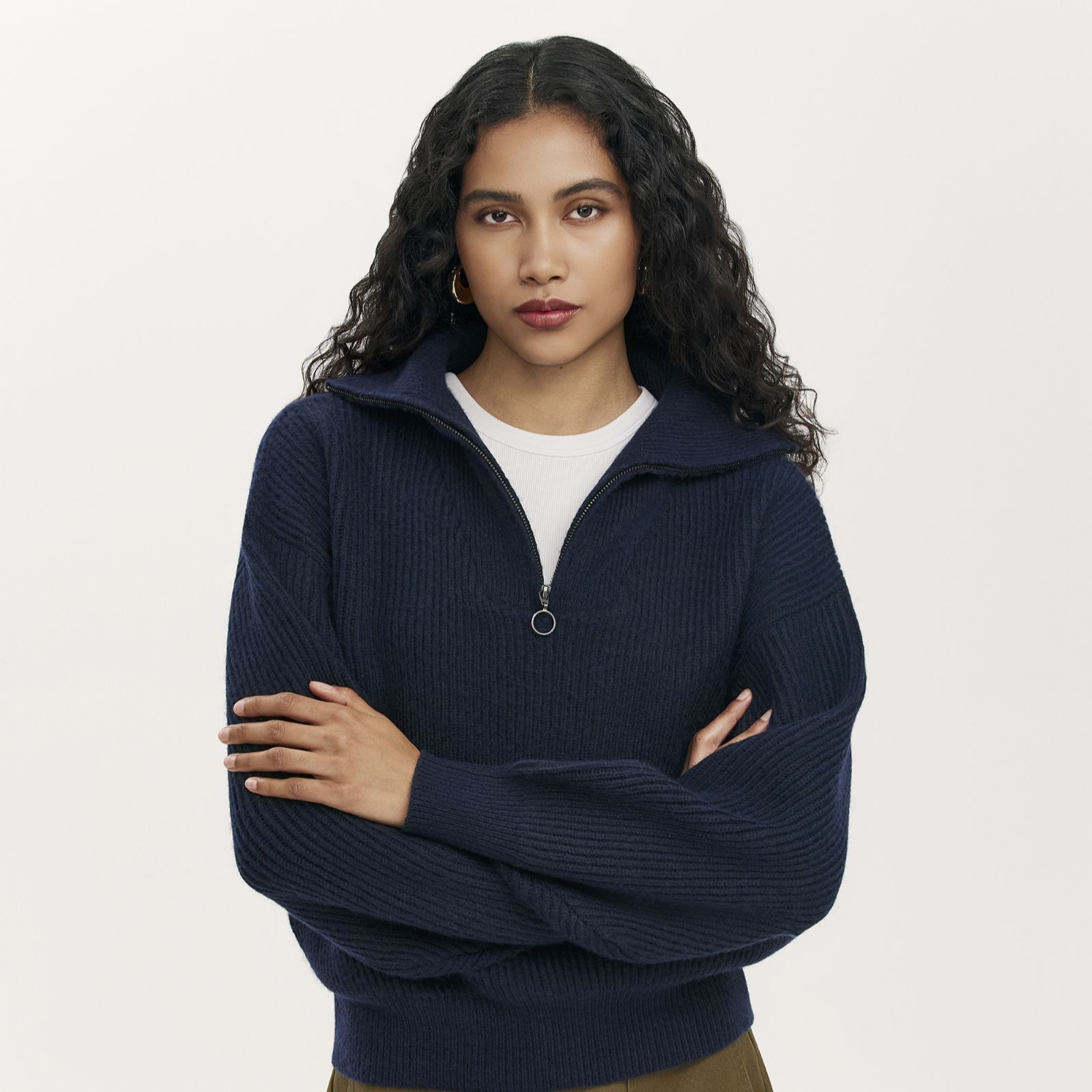 Finery London Maddy Knitted Zip-Up Jumper