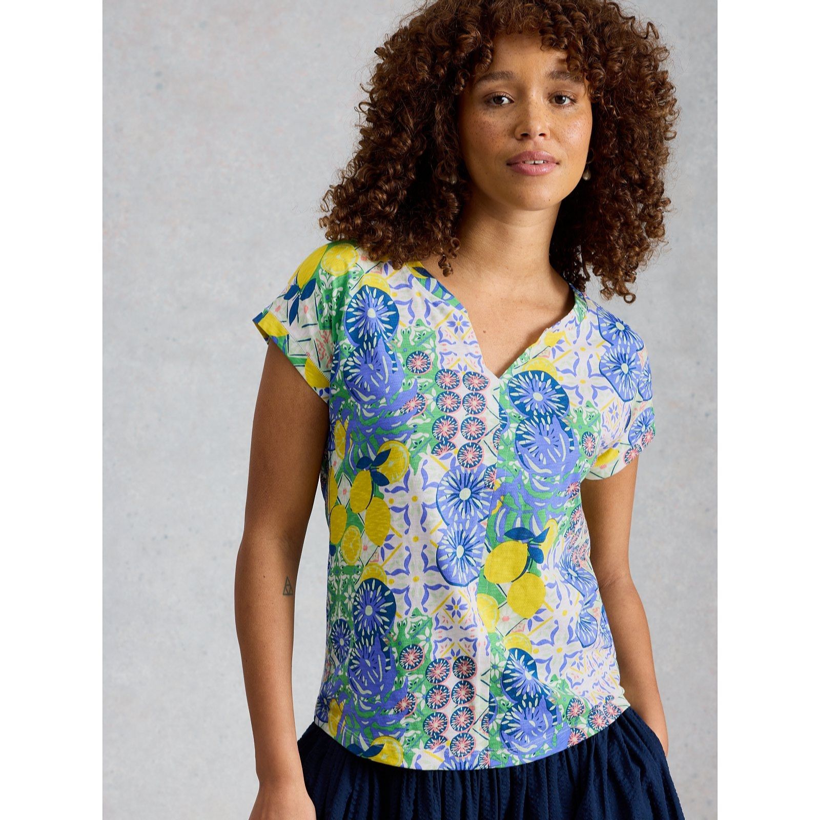 White Stuff Nelly Notch Neck Tee