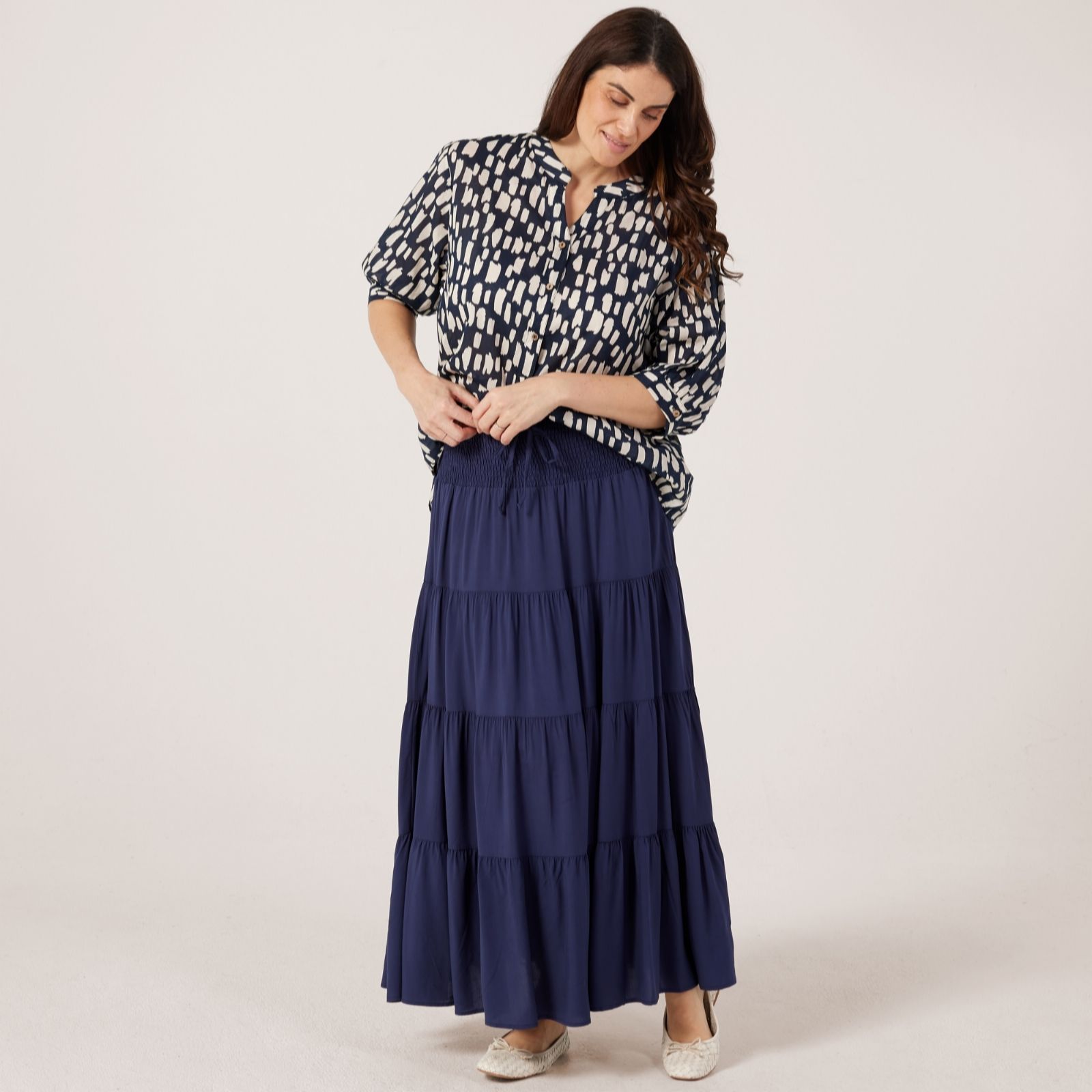 Izabel London Abstract Print Shirt