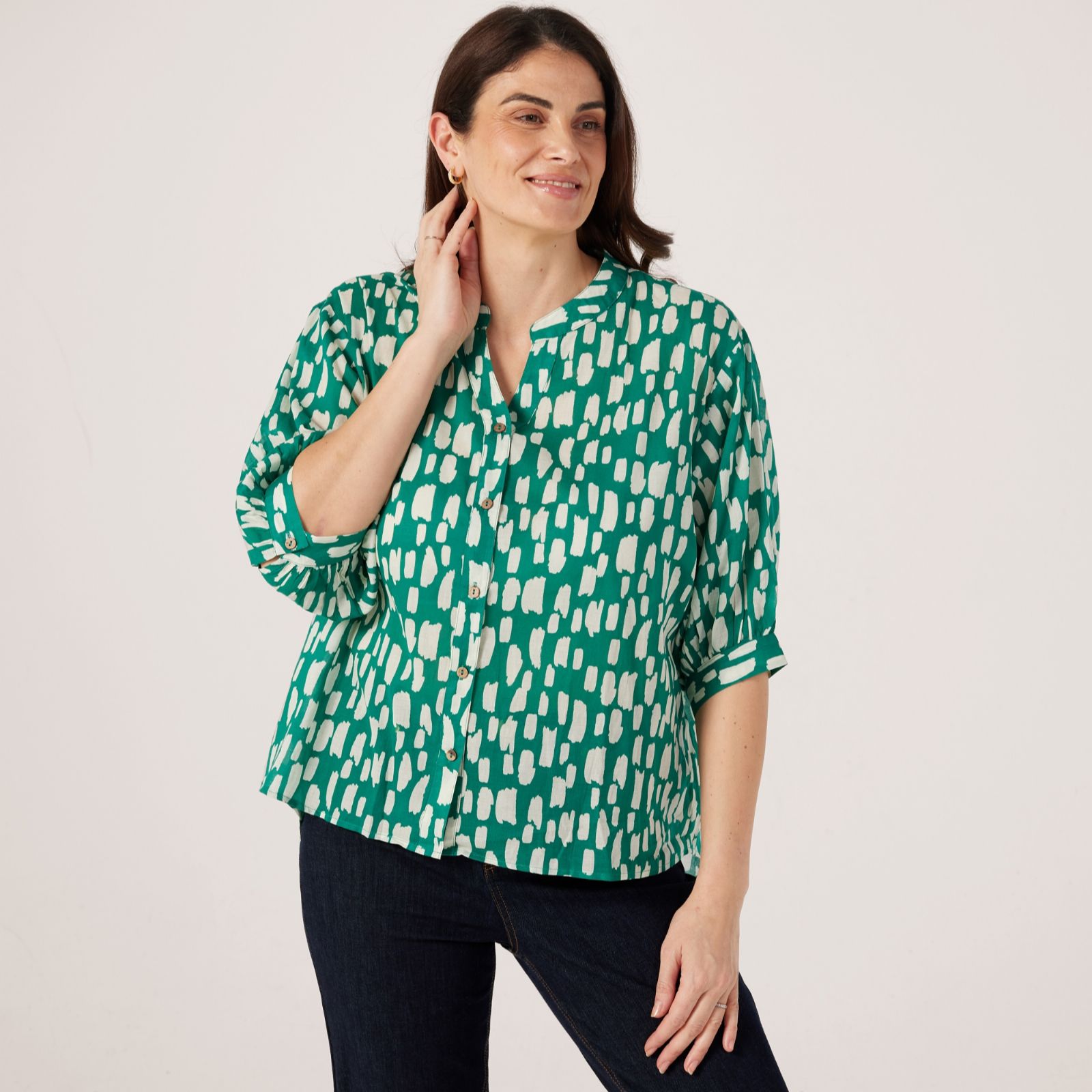 Izabel London Abstract Print Shirt