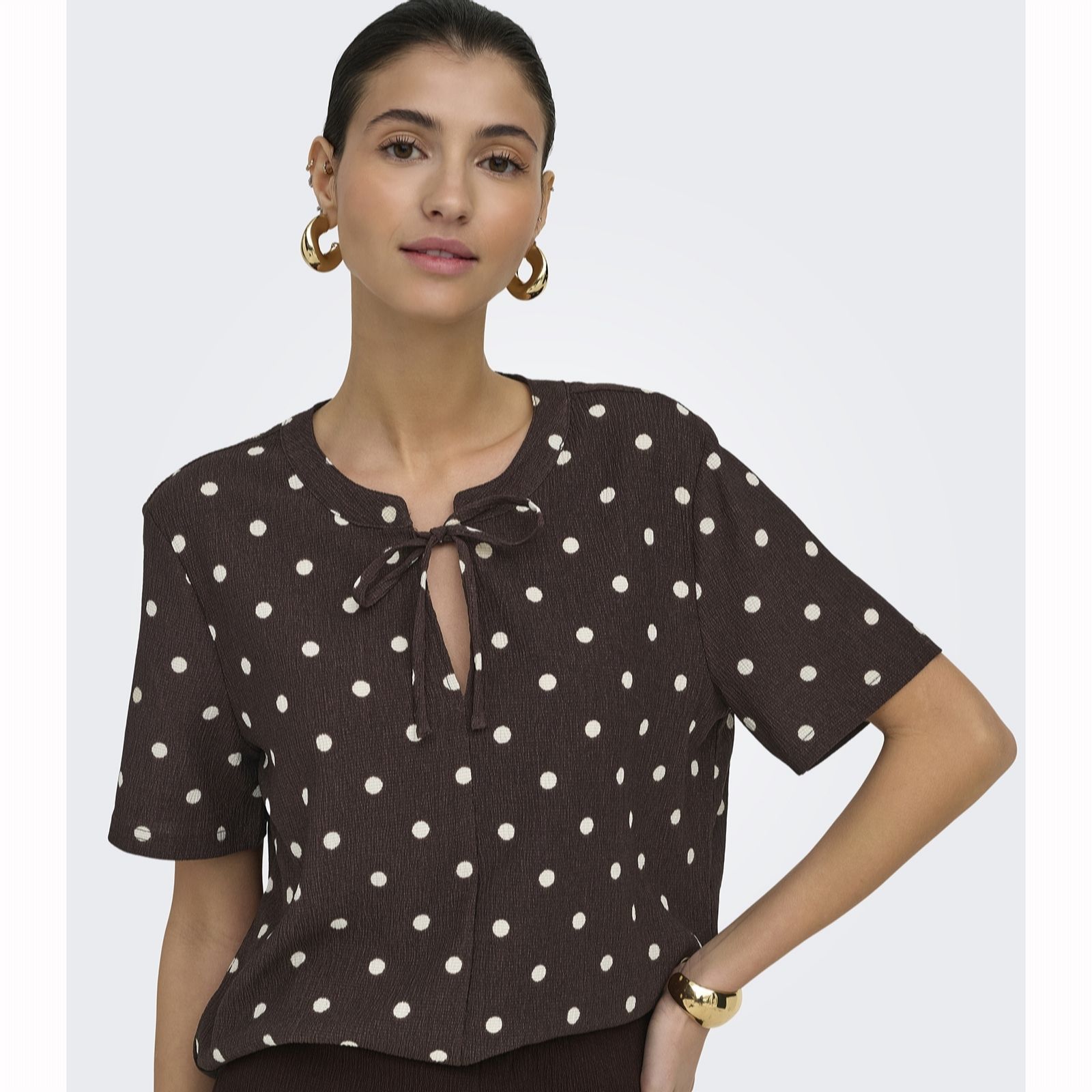 JDY Debbie Tie Neck Blouse