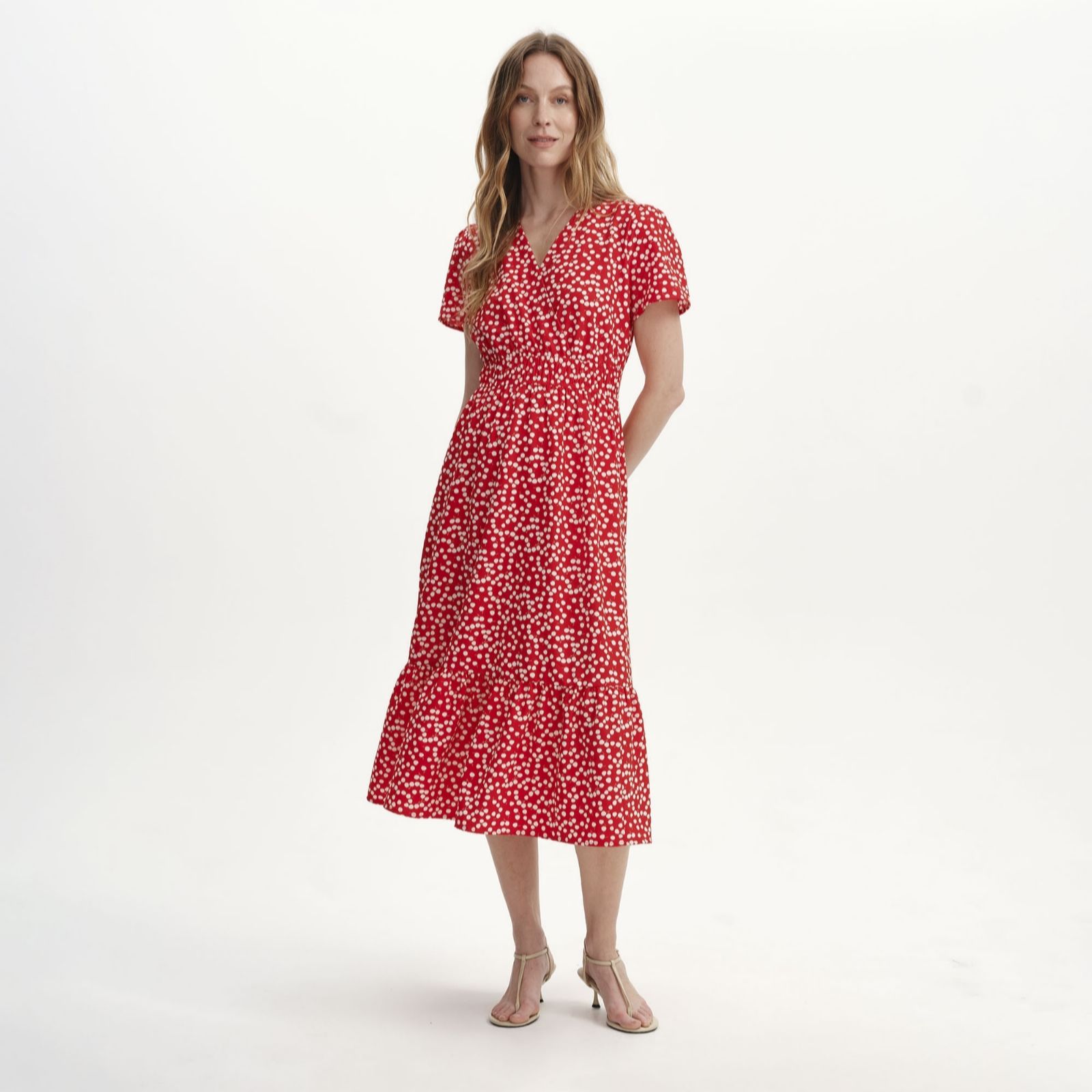 Finery London Deena Printed Midi Dress Standard