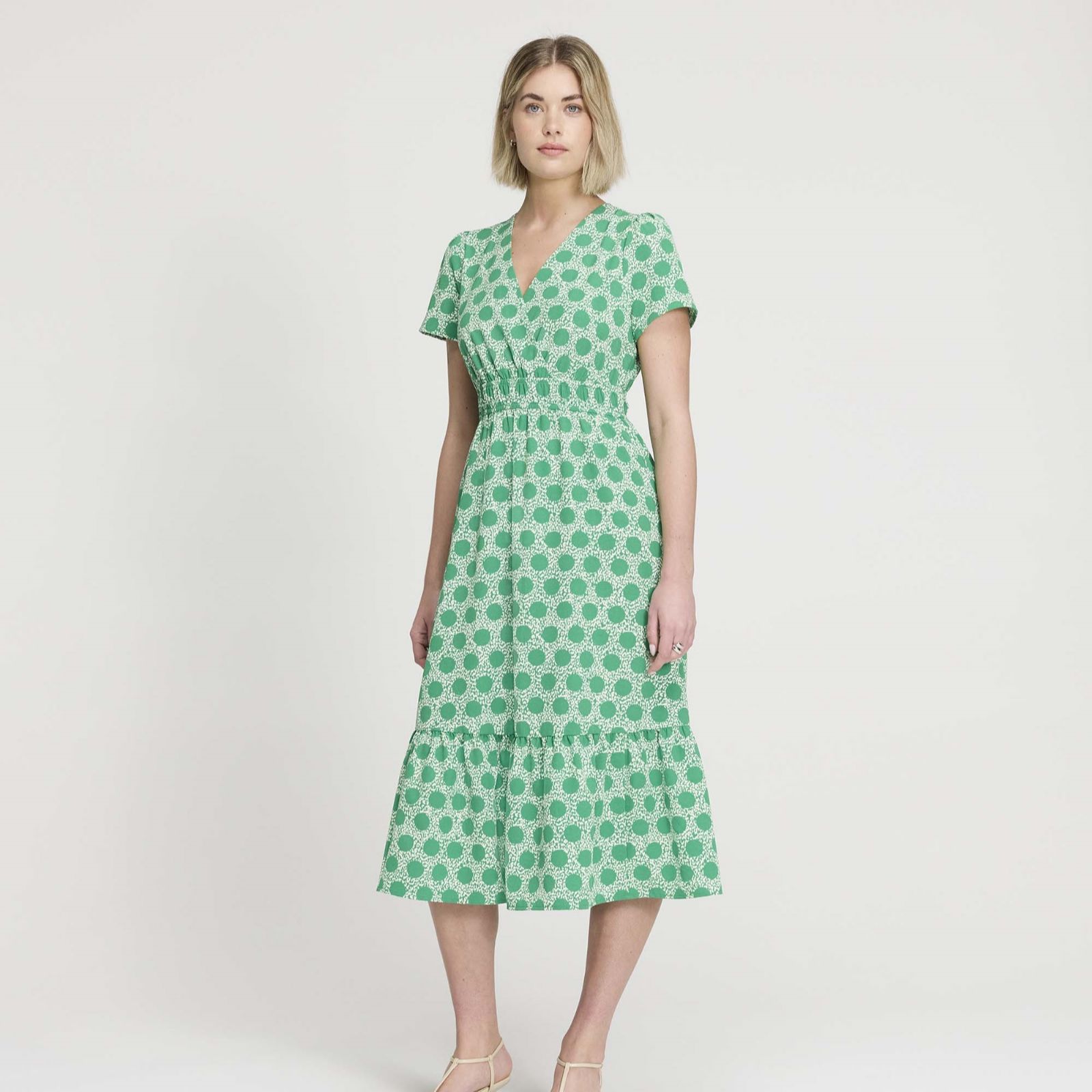 Finery London Deena Printed Midi Dress Standard