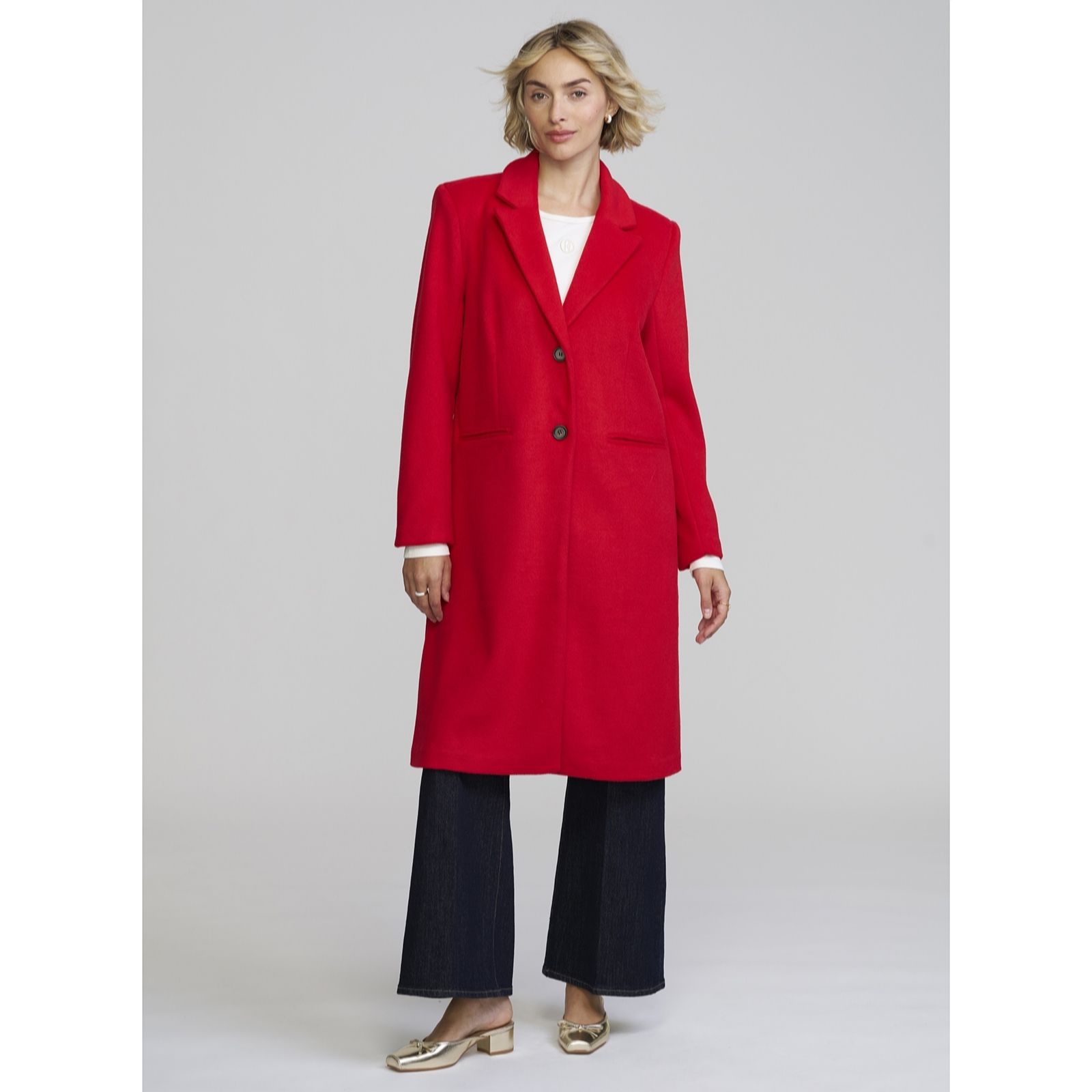  ELLE Get The Look Melton Midi Coat