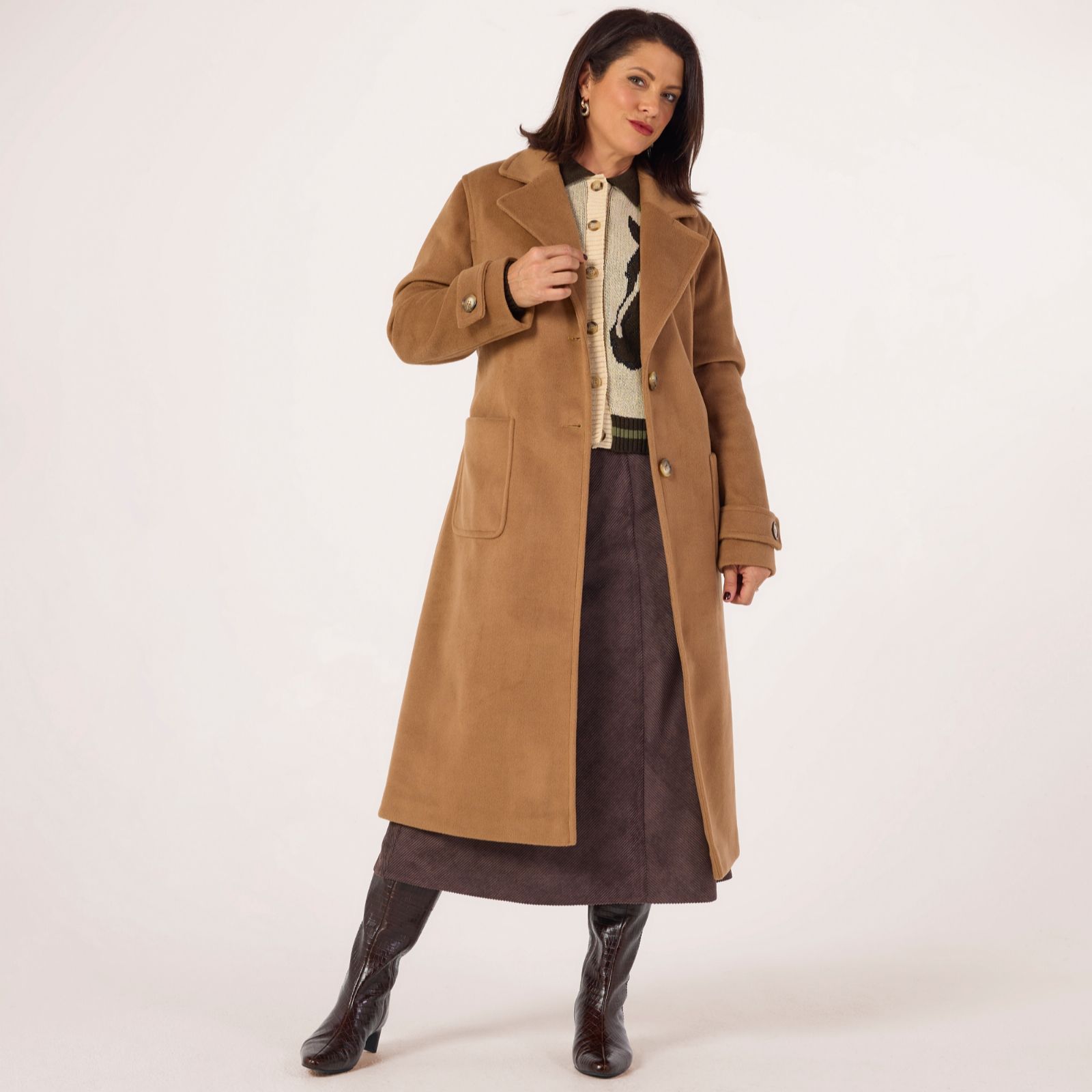 Helene Berman x Katy Wrap Full Length Coat