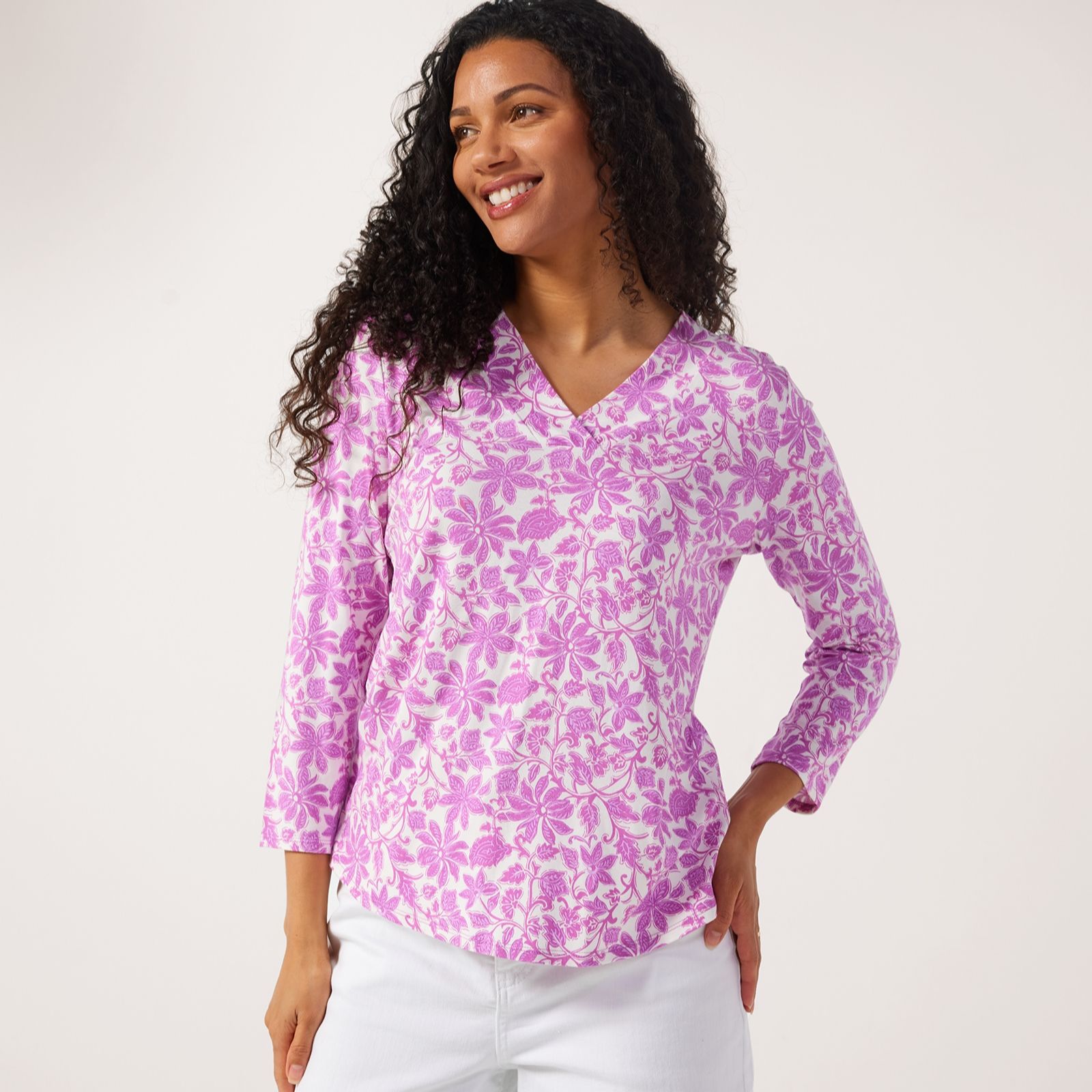 Ruth Langsford V neck Printed top