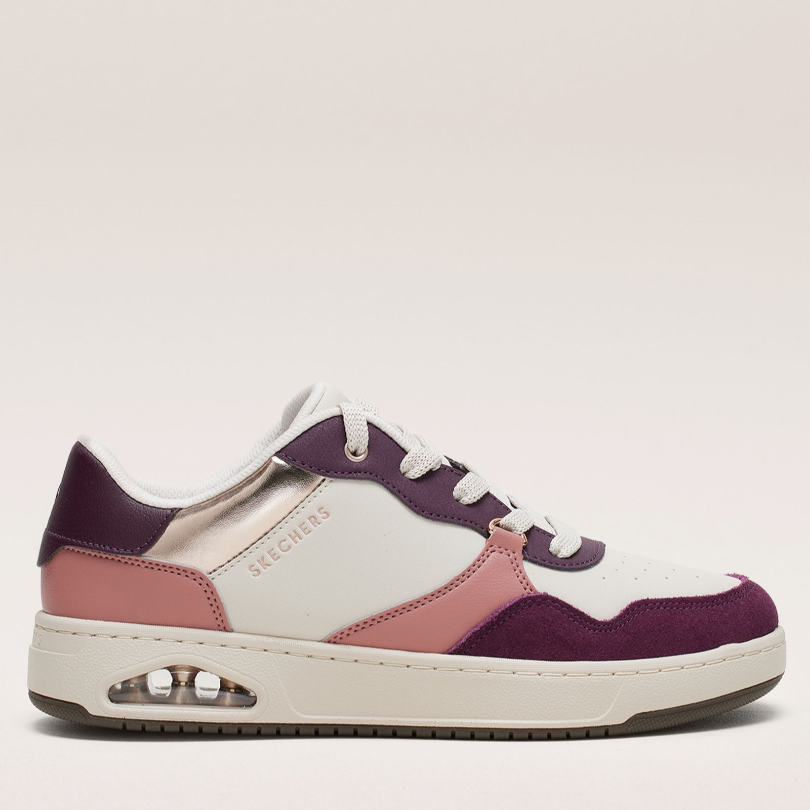 Skechers Uno Ctl Subtle Shimmer Lace Up Trainer