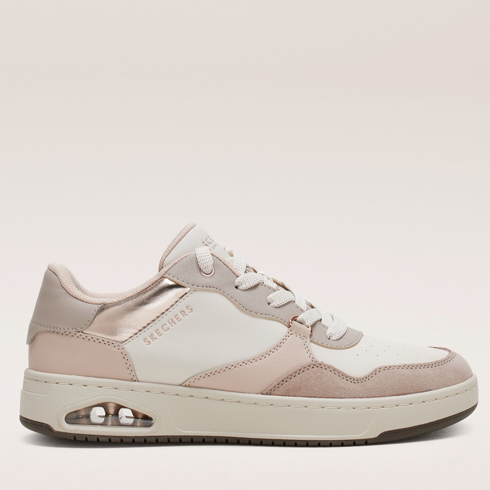 Skechers Uno Ctl Subtle Shimmer Lace Up Trainer