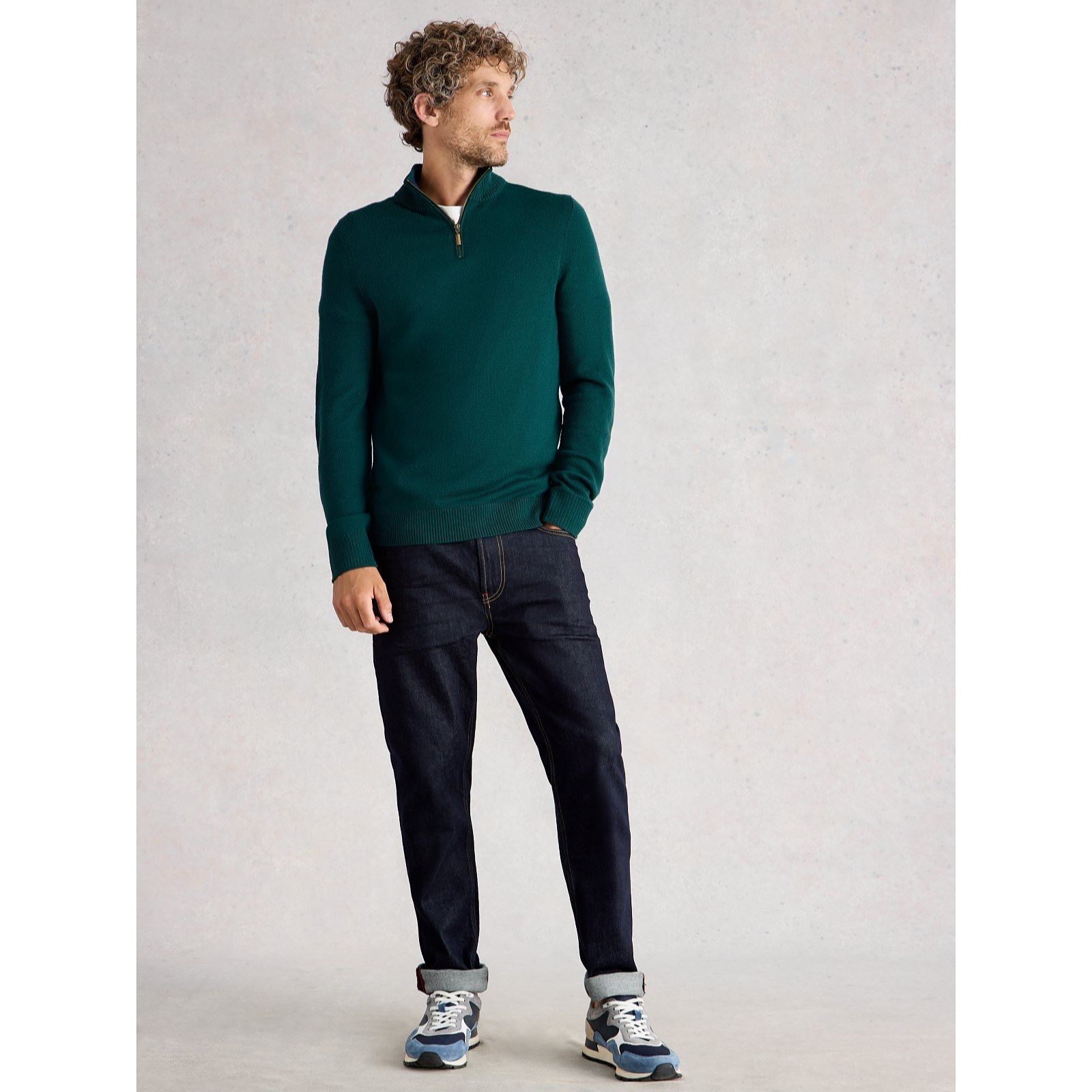 White Stuff Men's Newport Merino Funnel Neck Jumper