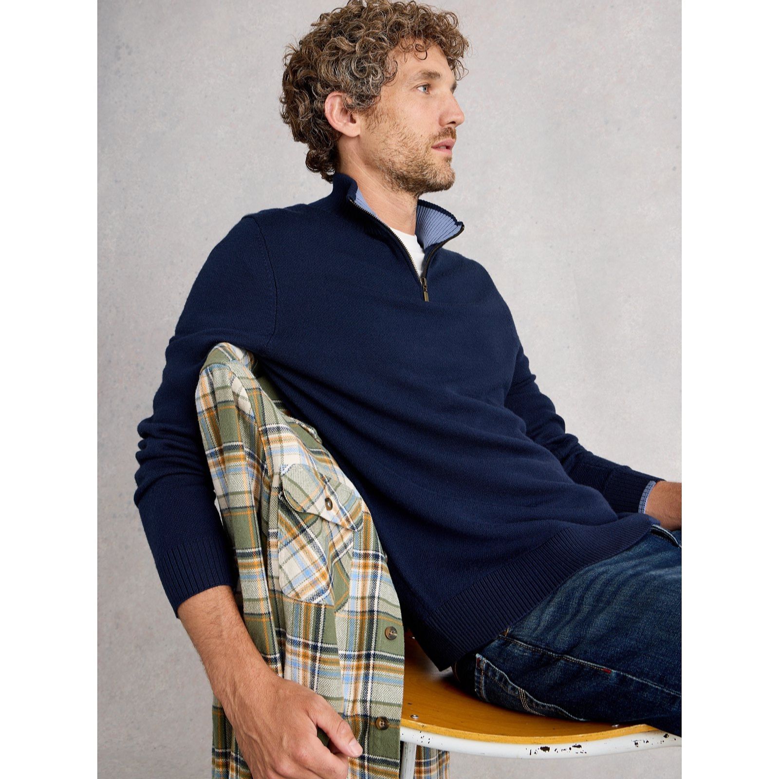 White Stuff Men's Newport Merino Funnel Neck Jumper