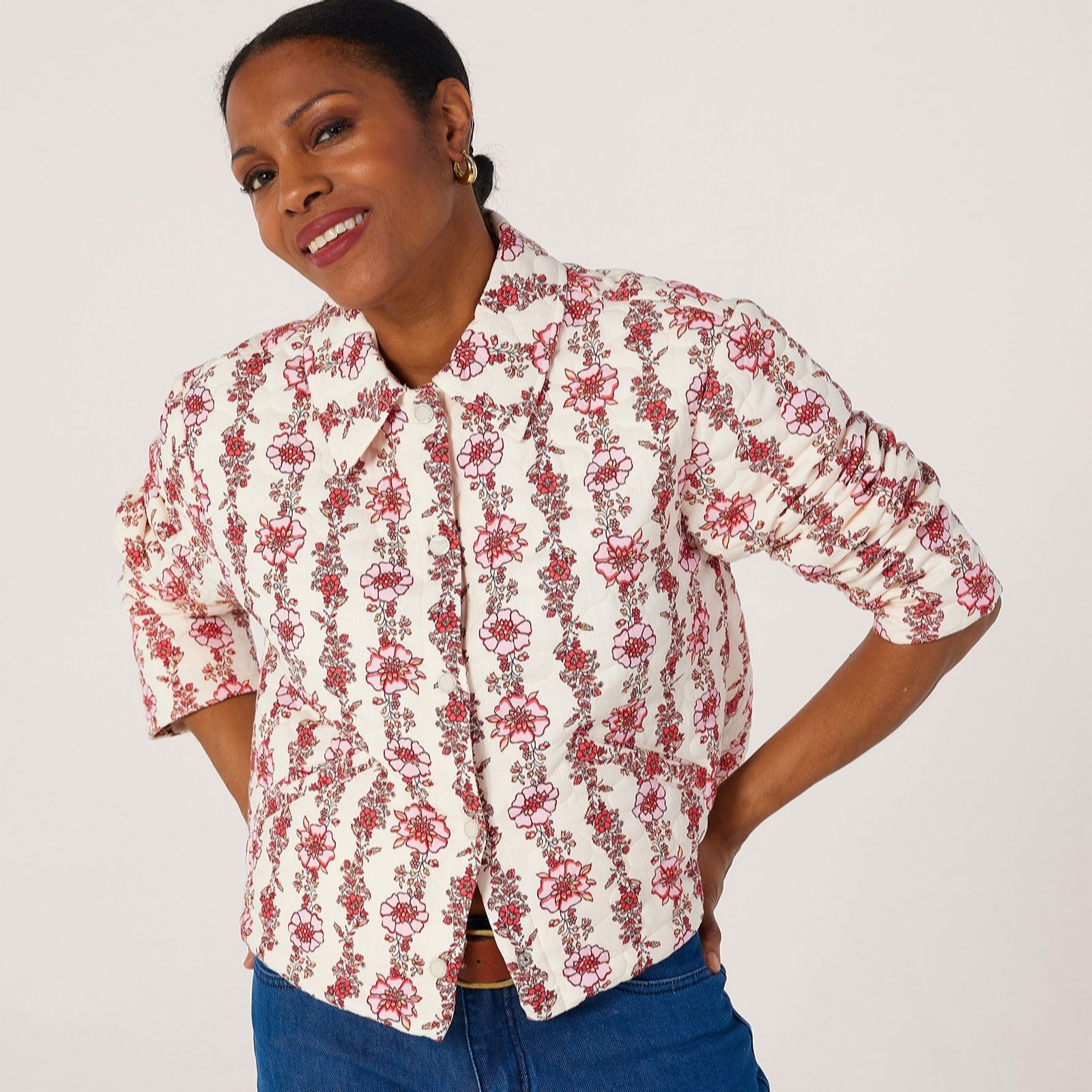 Only Biana Printed Quilted Jacket