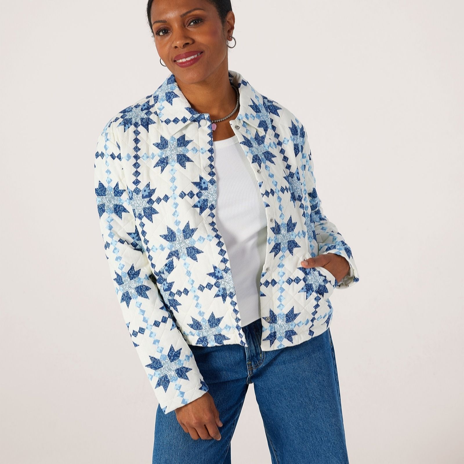 Only Biana Printed Quilted Jacket