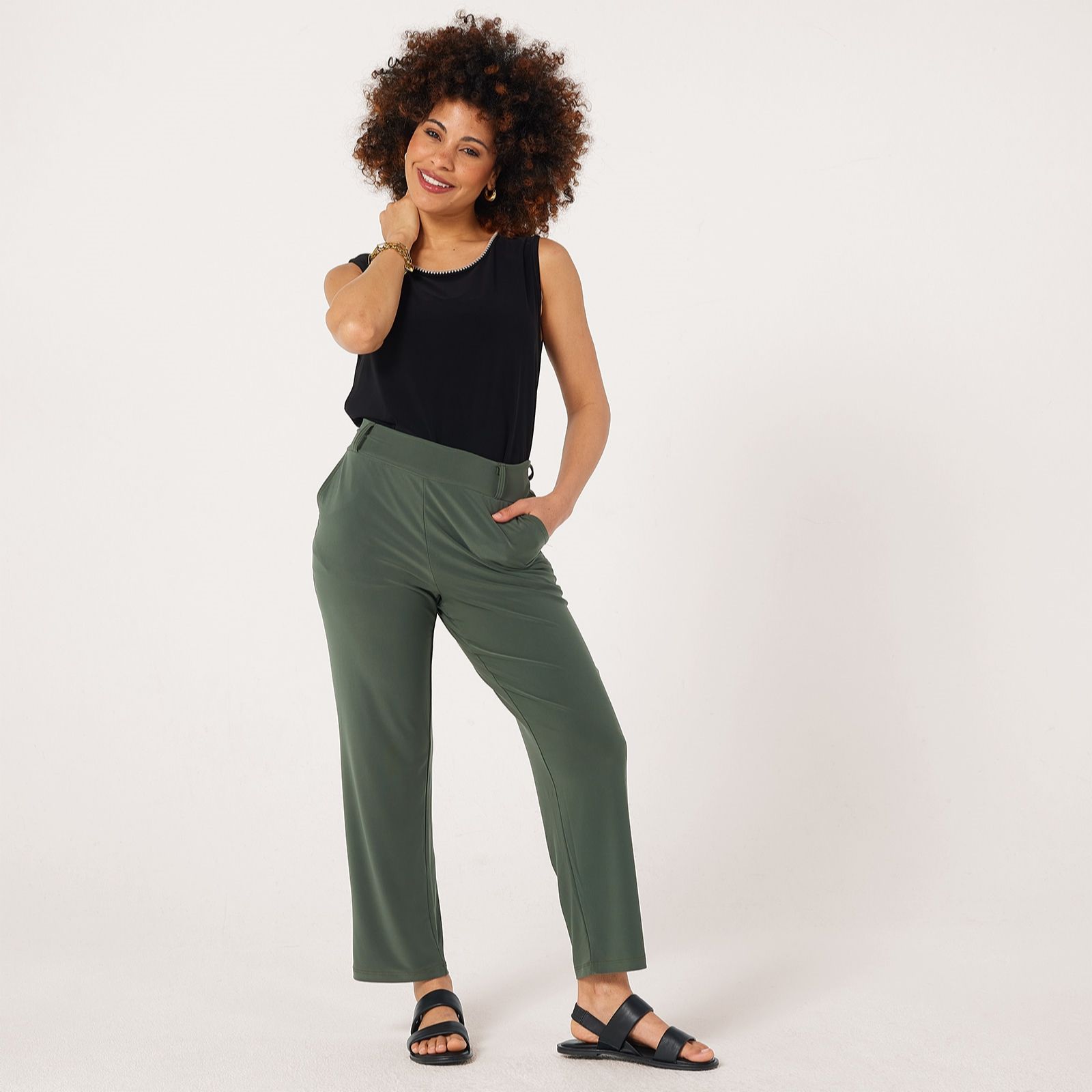 Kim & Co Deluxe Brazil Narrow Petite Trousers with Pockets