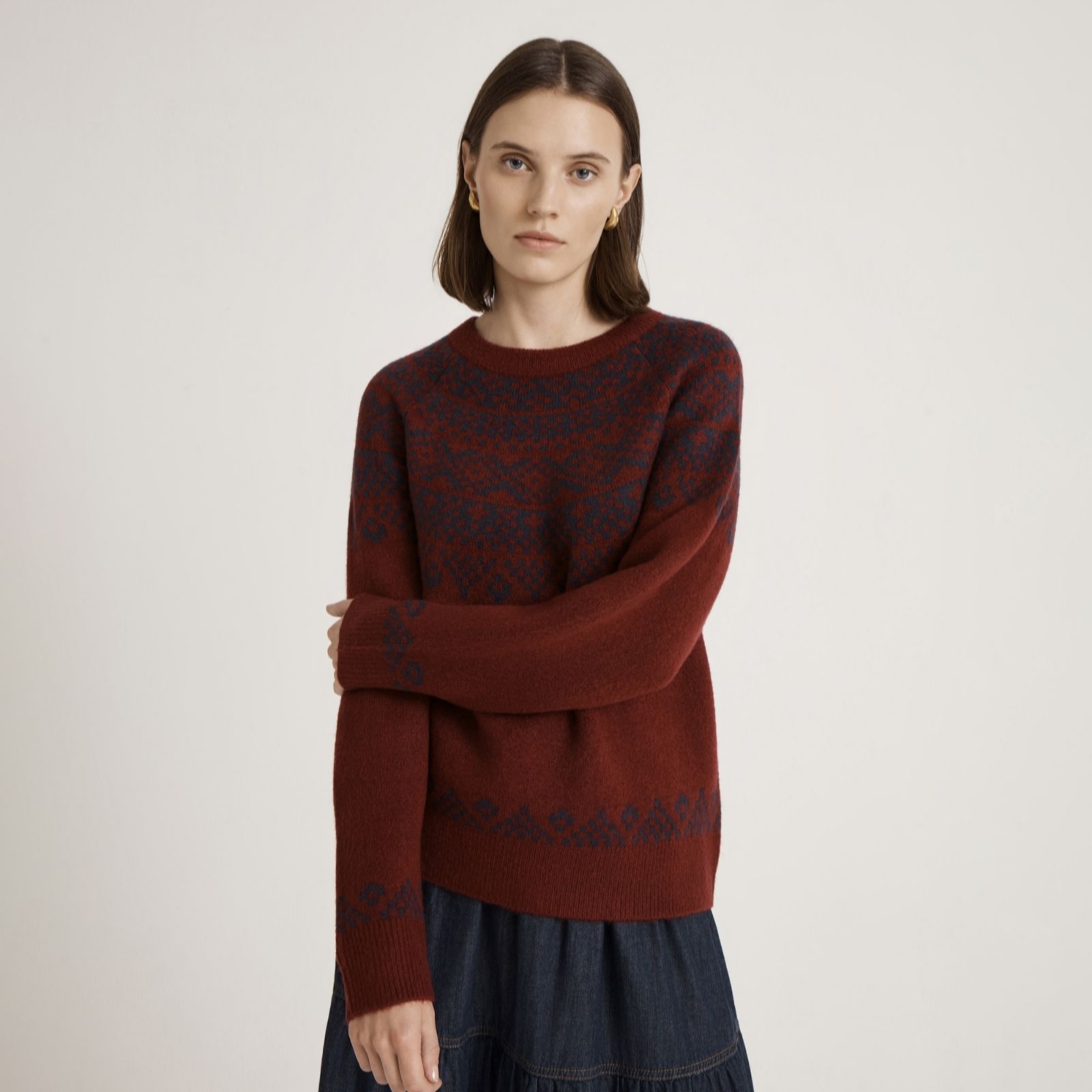 Finery London Elina Fair Isle Knitted Jumper
