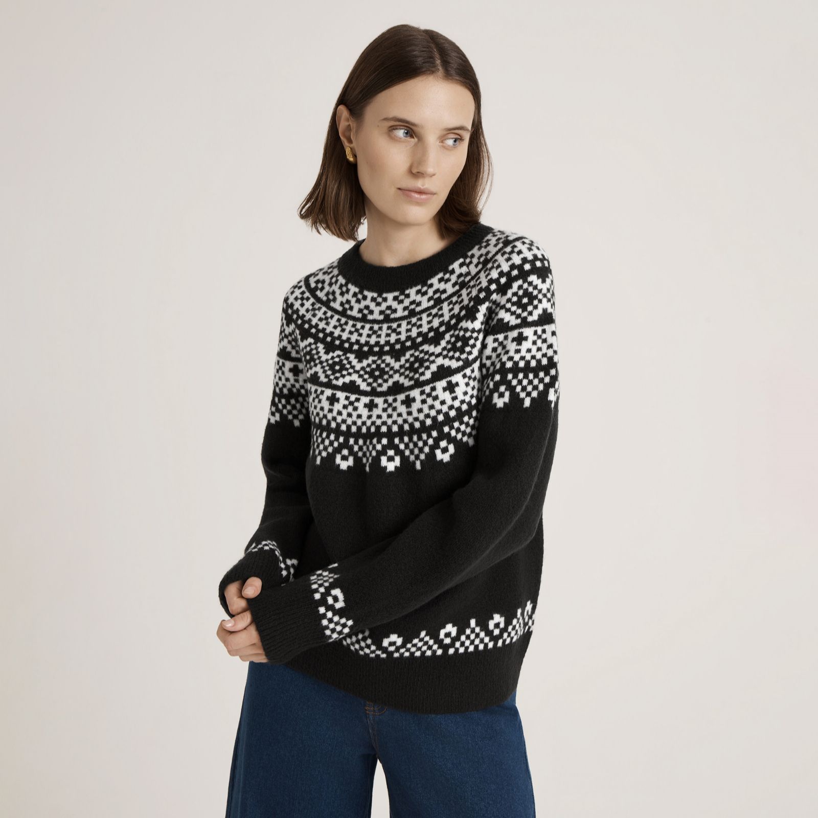 Finery London Elina Fair Isle Knitted Jumper