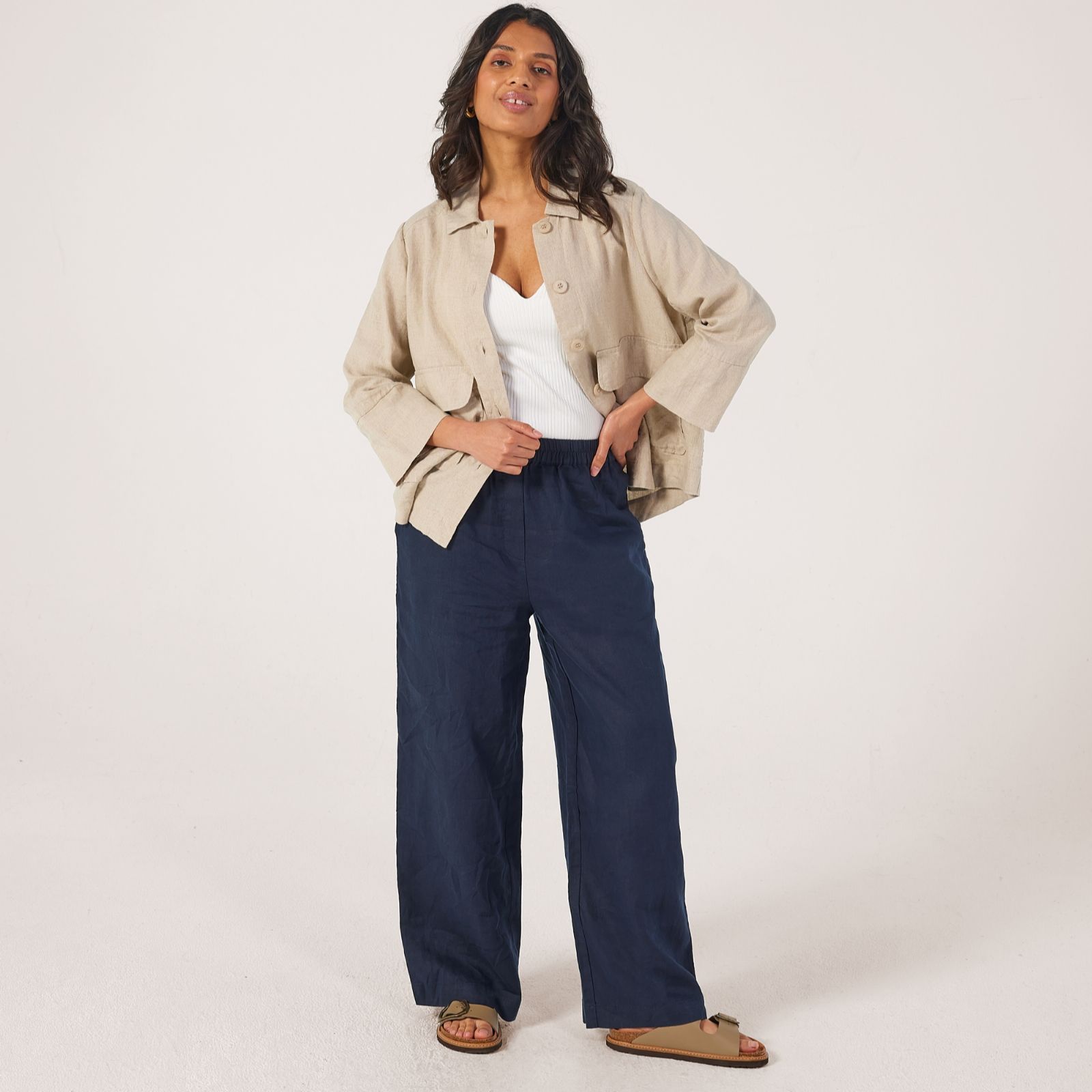 Masai Copenhagen Parino 100% Linen Wide Leg Trouser