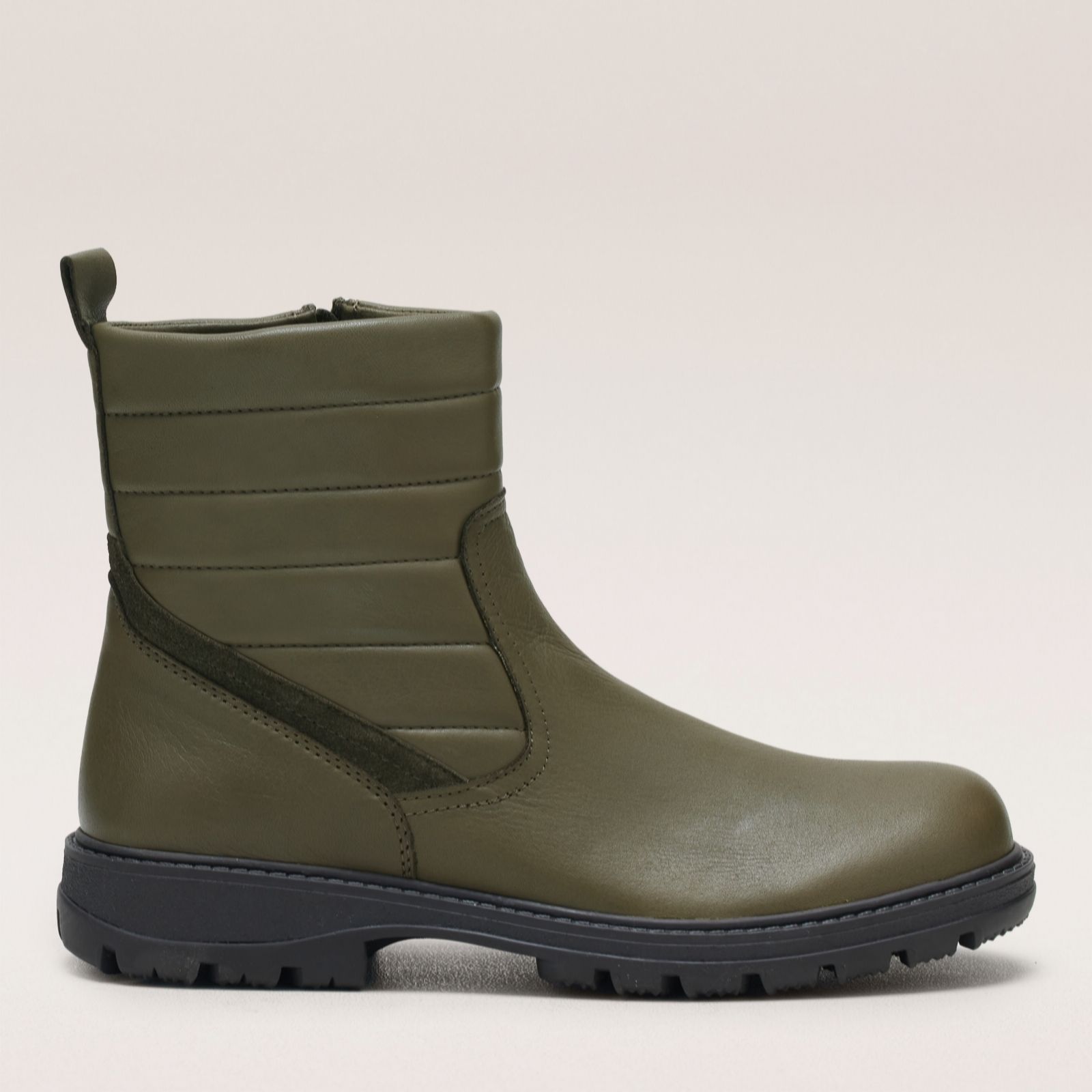 Outlet Adesso Clover Leather Quilted Zip Boot