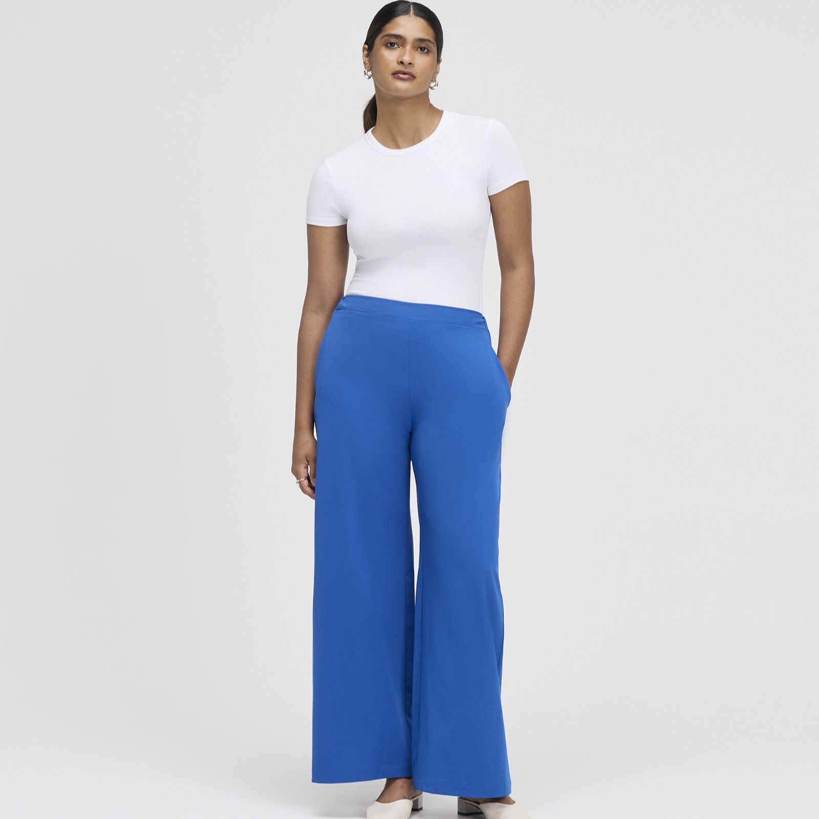 Finery London Apollo Crepe Wide Leg Full Length Trousers Standard