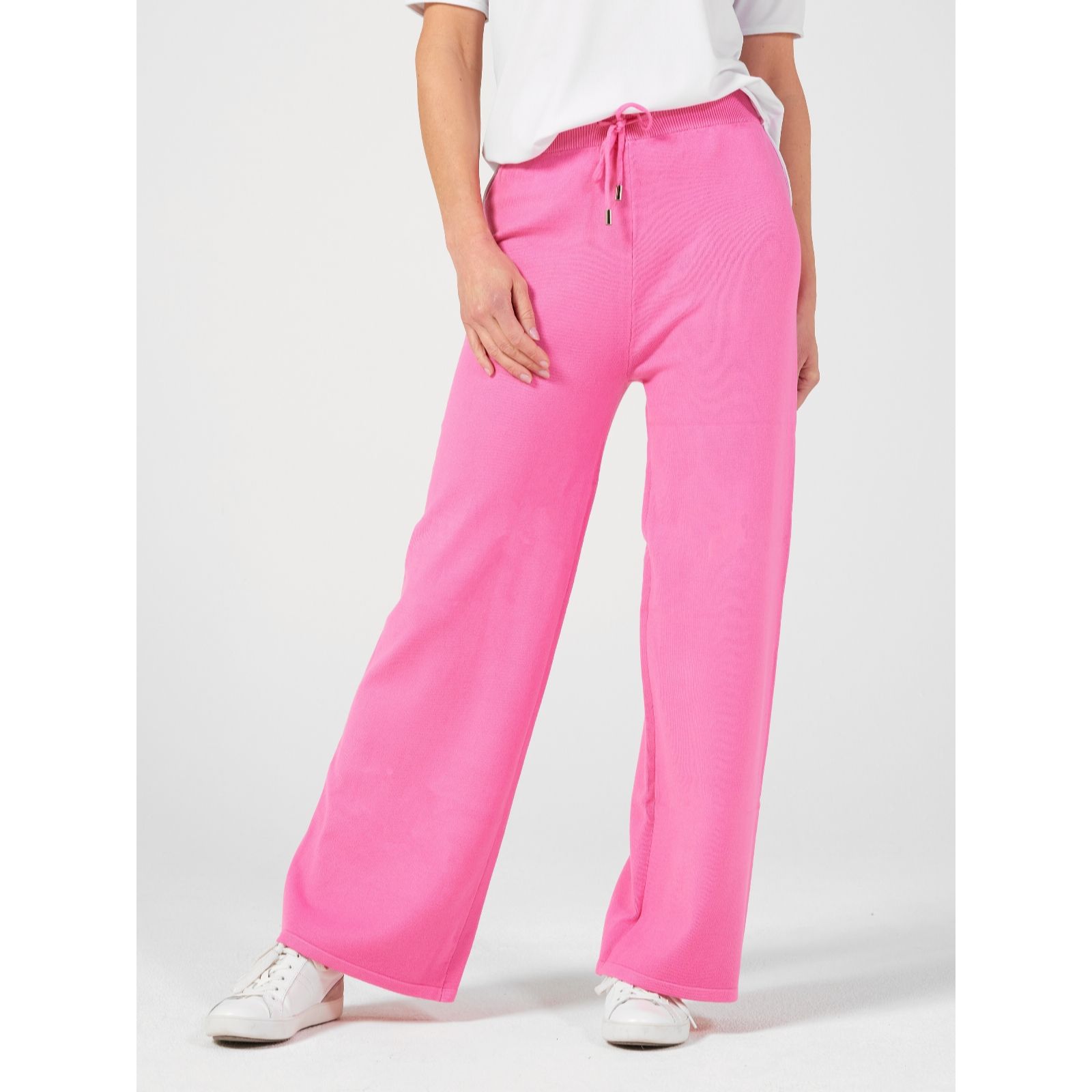 Frank Usher Knitted Wide Leg Trouser - QVC UK