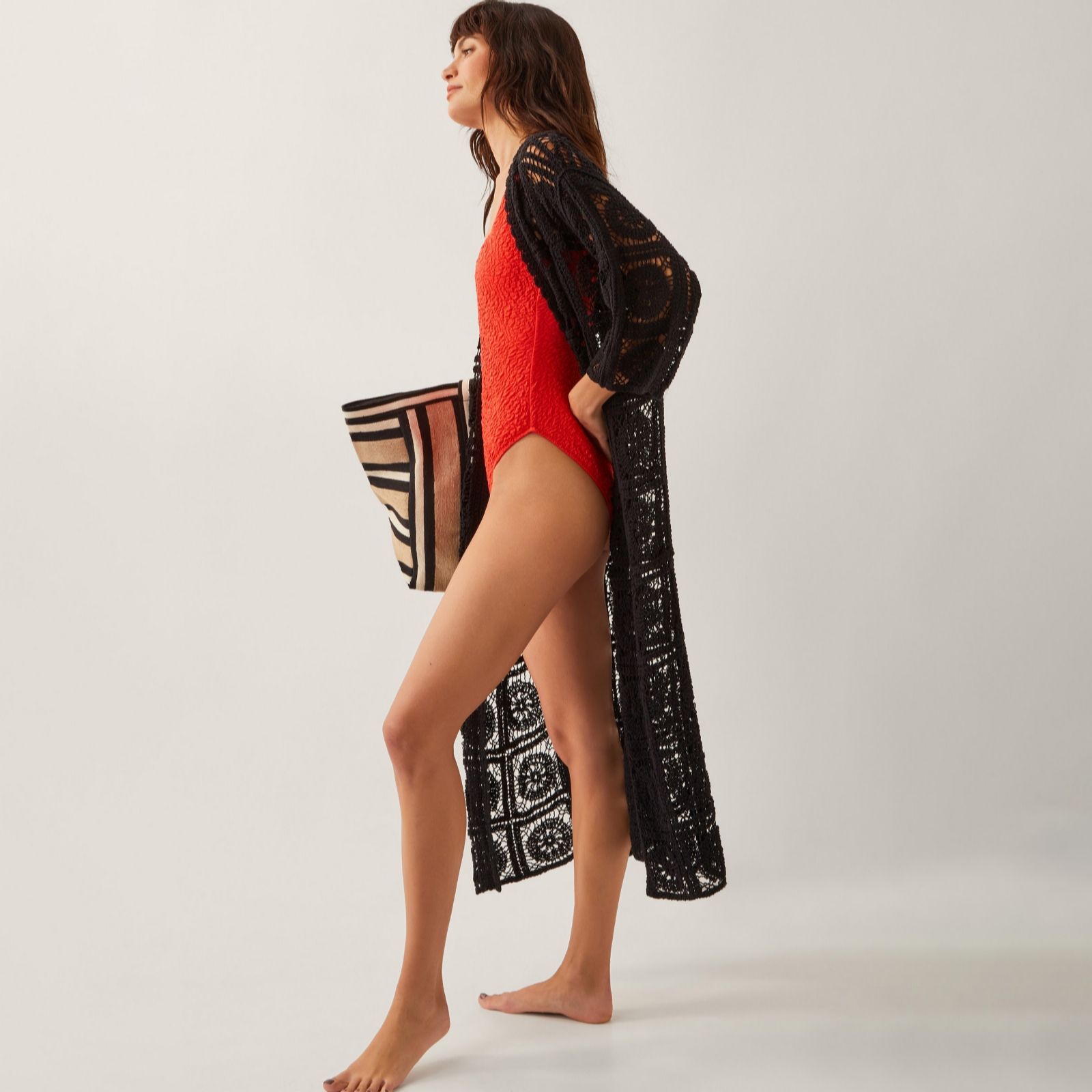 Monsoon Cara Crochet Kaftan